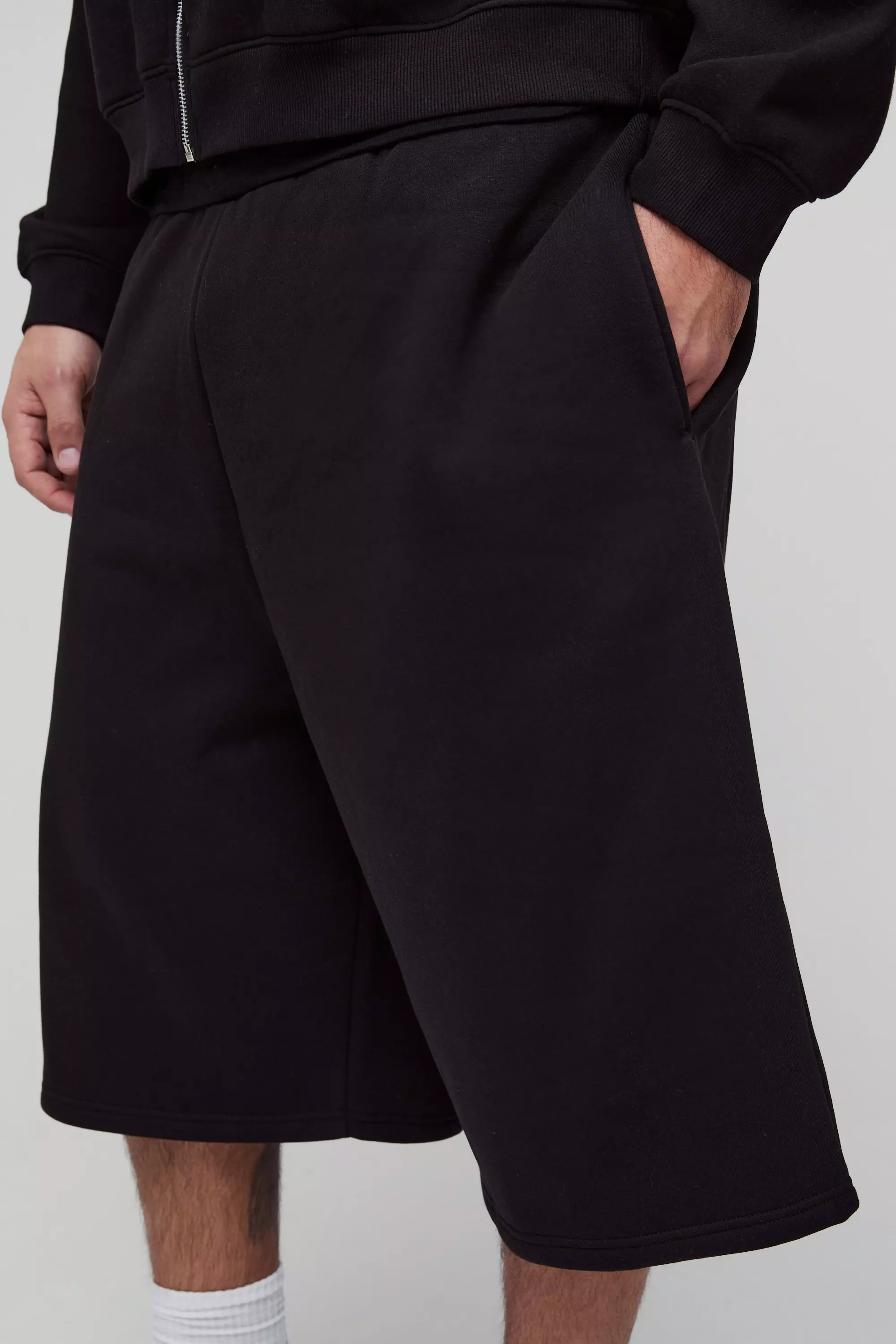 Black Plus Basic Longline Jersey Shorts alternative image