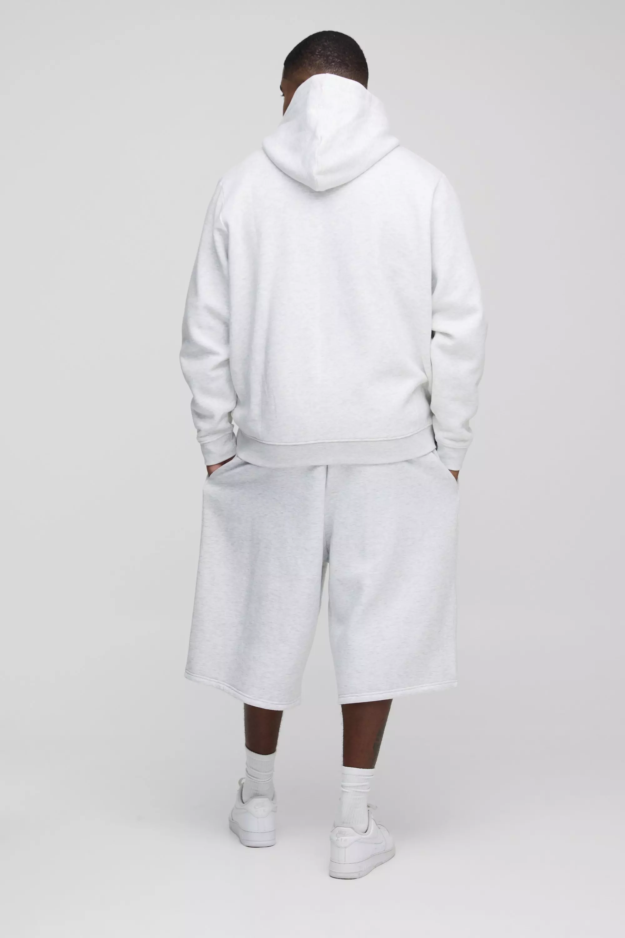 Grey marl Plus Basic Longline Jersey Shorts alternative image