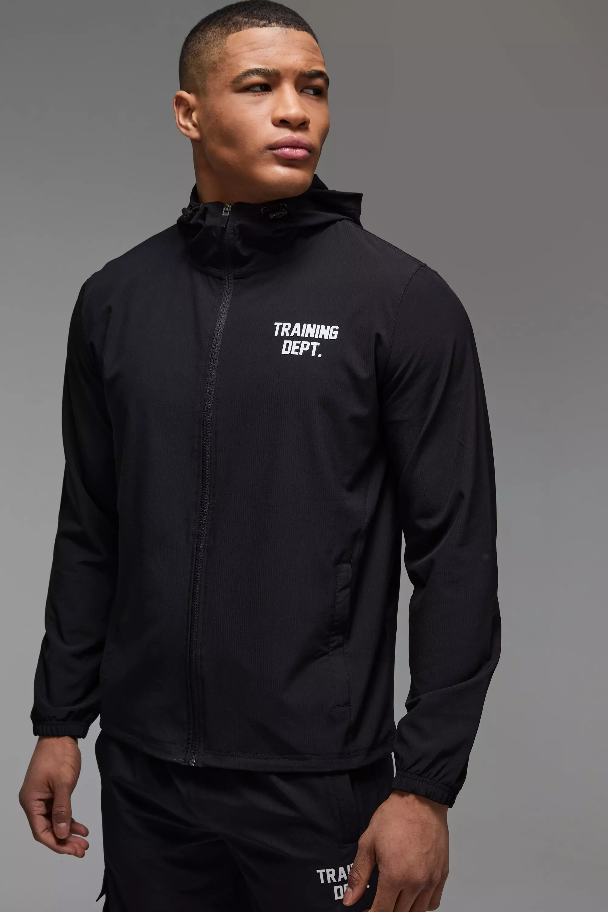 Black Man Active Training Dept. Windbreaker