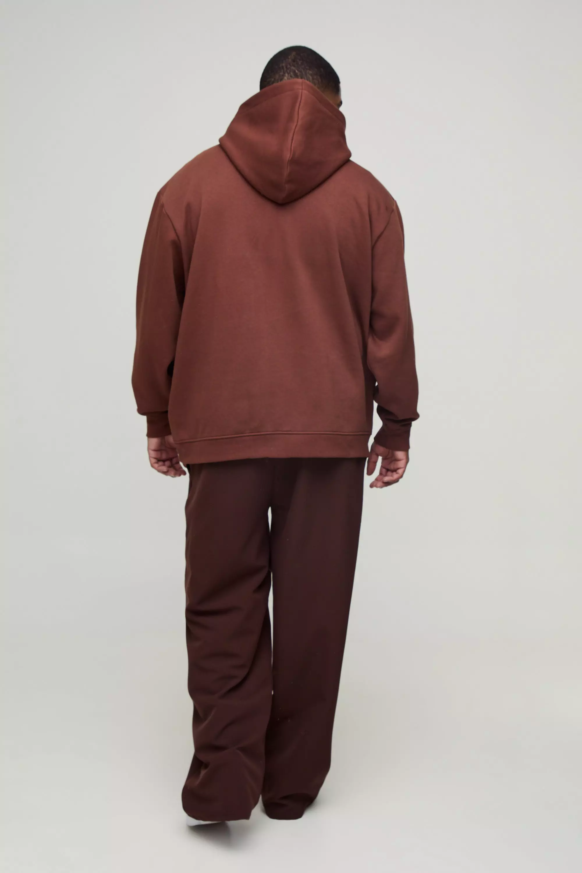 Chocolate Plus 330GSM Basic Oversized Over The Head Hoodie alternative image