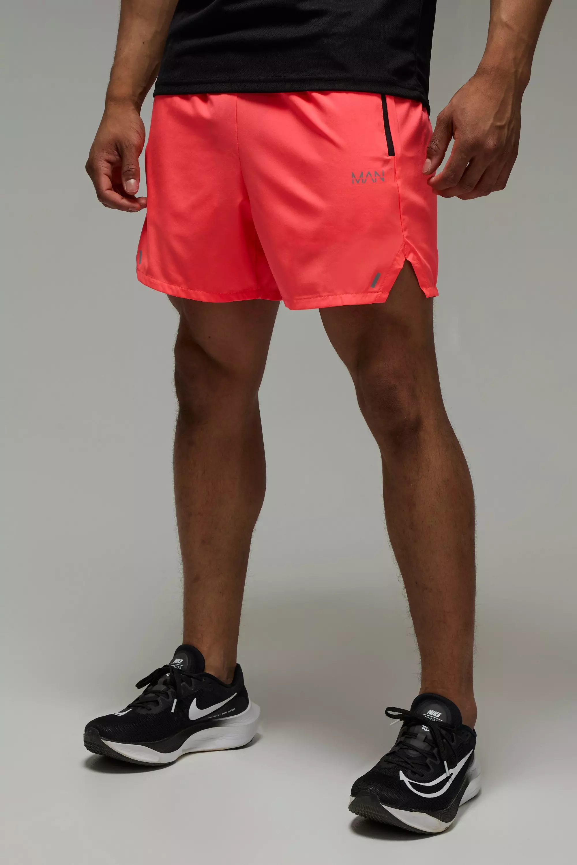 Man Active Perforated Stretch Woven Regular Fit 5inch Short | boohooMAN USA