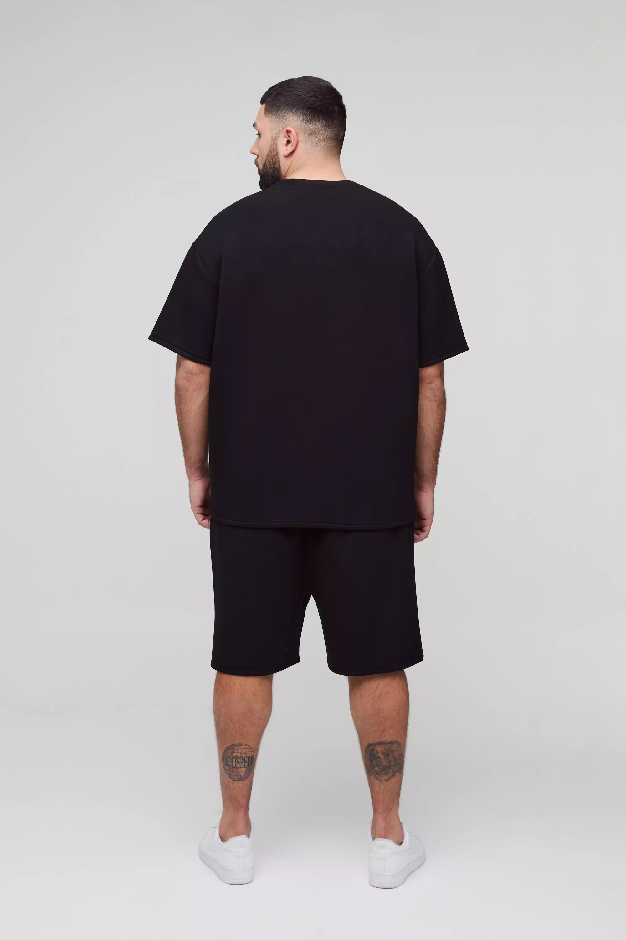 Grande taille - T-shirt oversize à broderie, Black autre image