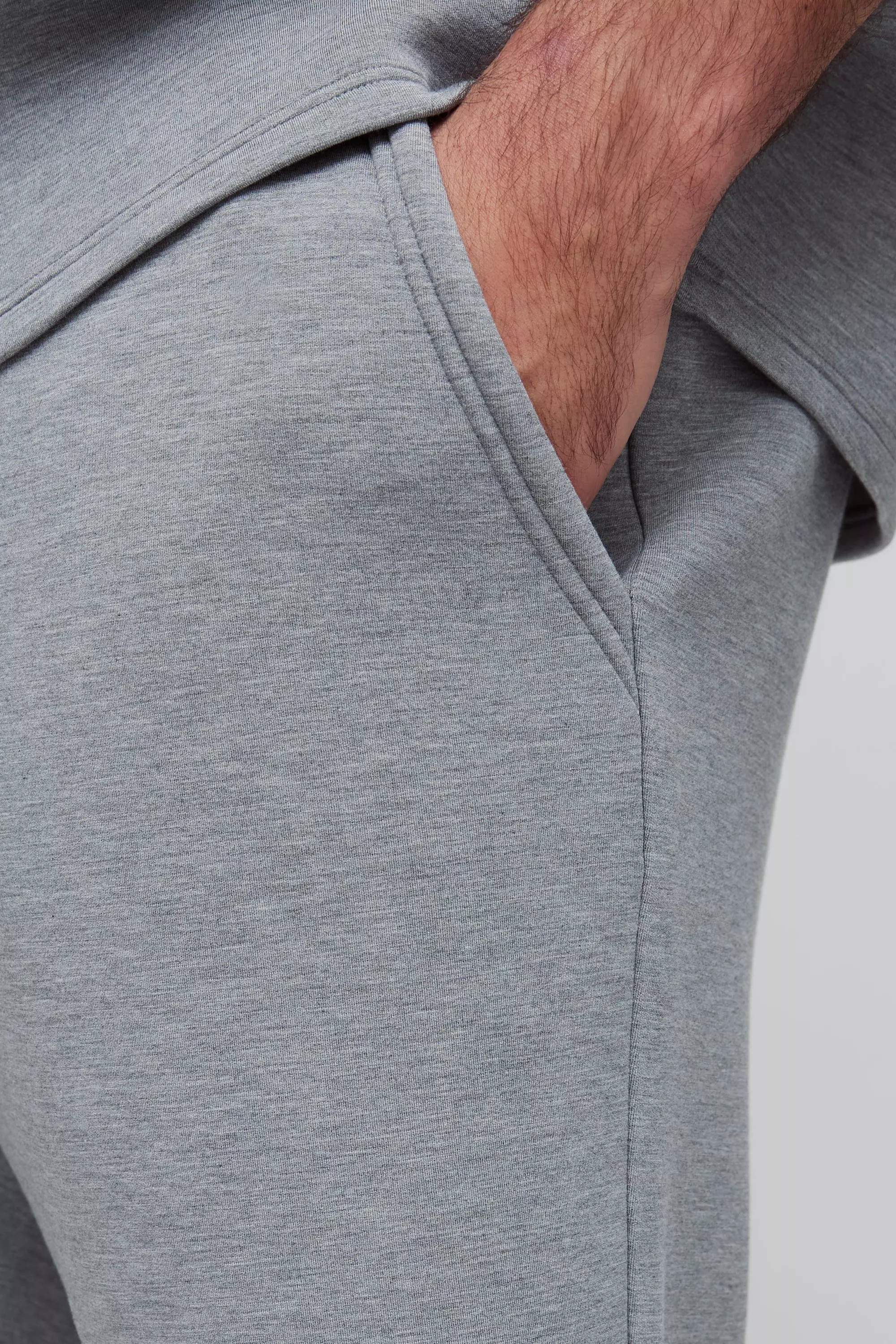 Grande taille - Short large à fente, Charcoal autre image