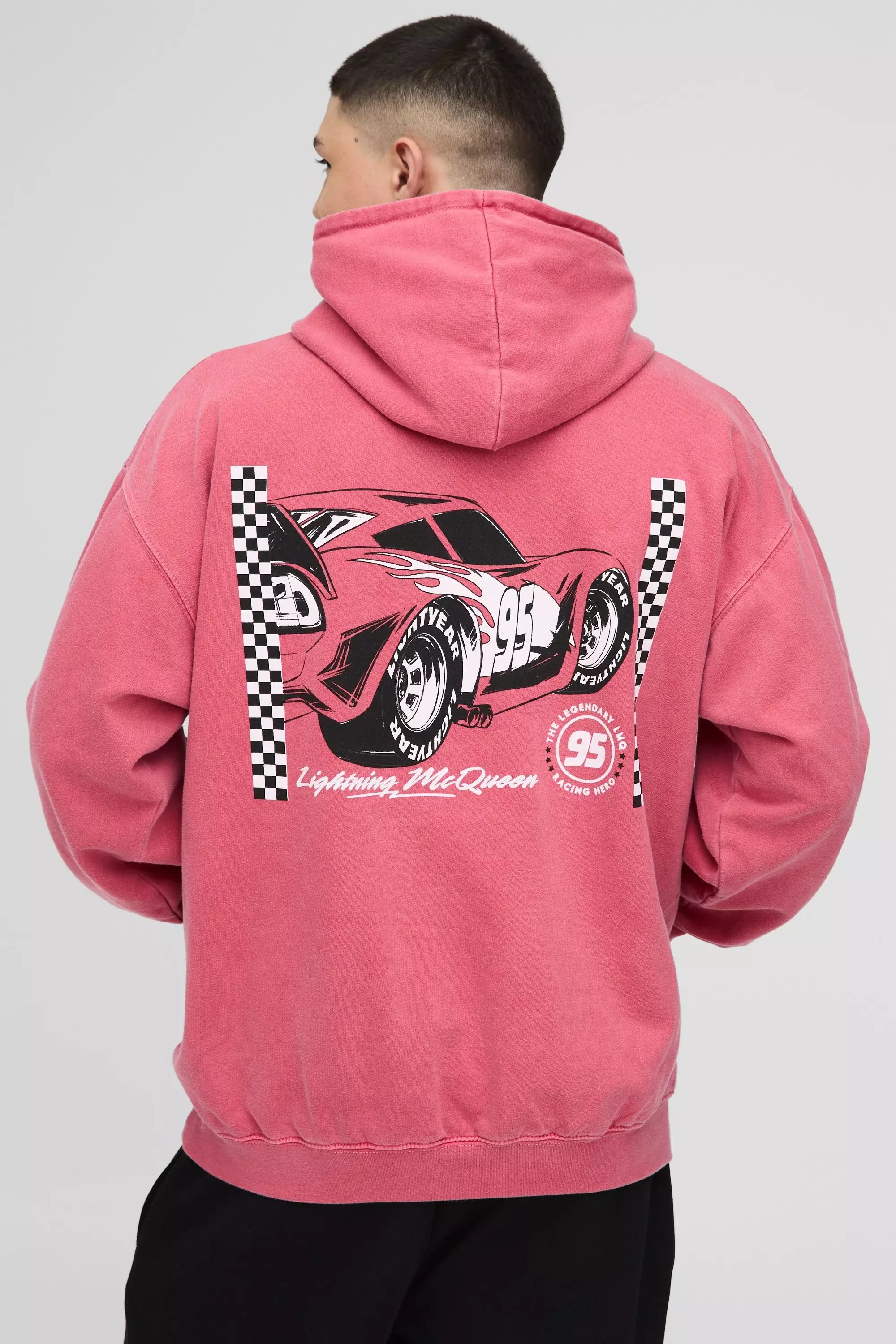 Sweat à capuche oversize à imprimé Pixar Cars, Red autre image