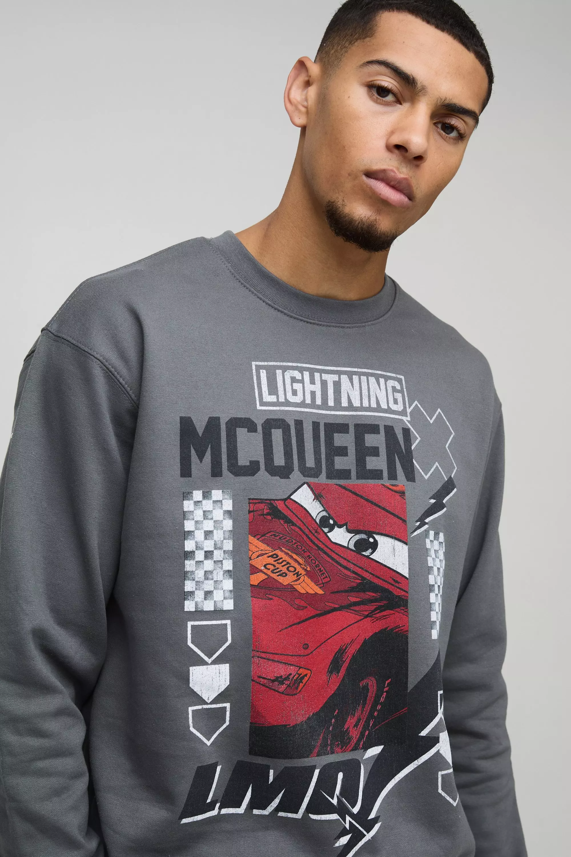 Charcoal Oversized Gelicenseerde Pixar Cars Trui alternatieve afbeelding