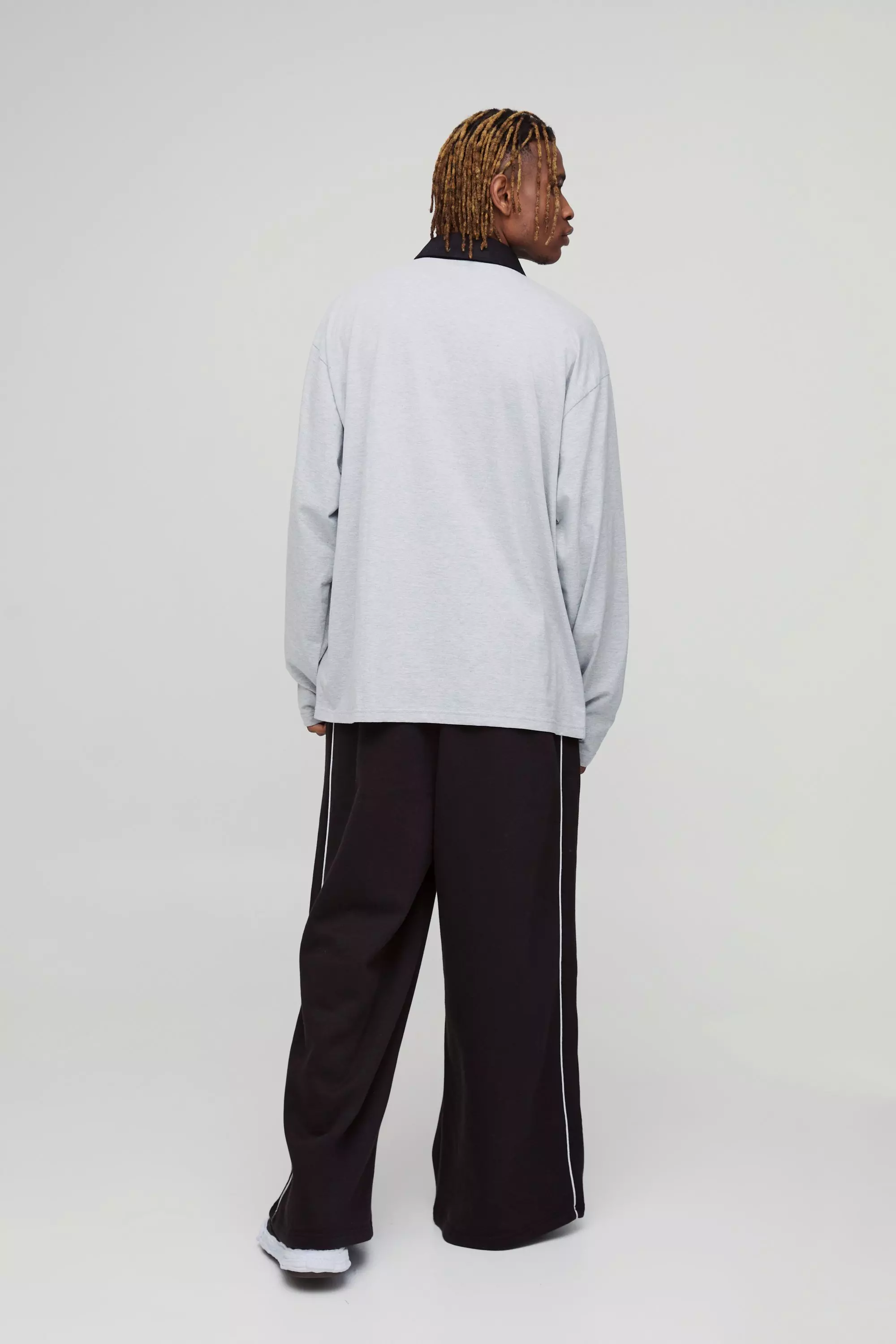 Tall - Polo oversize bicolore, Grey autre image