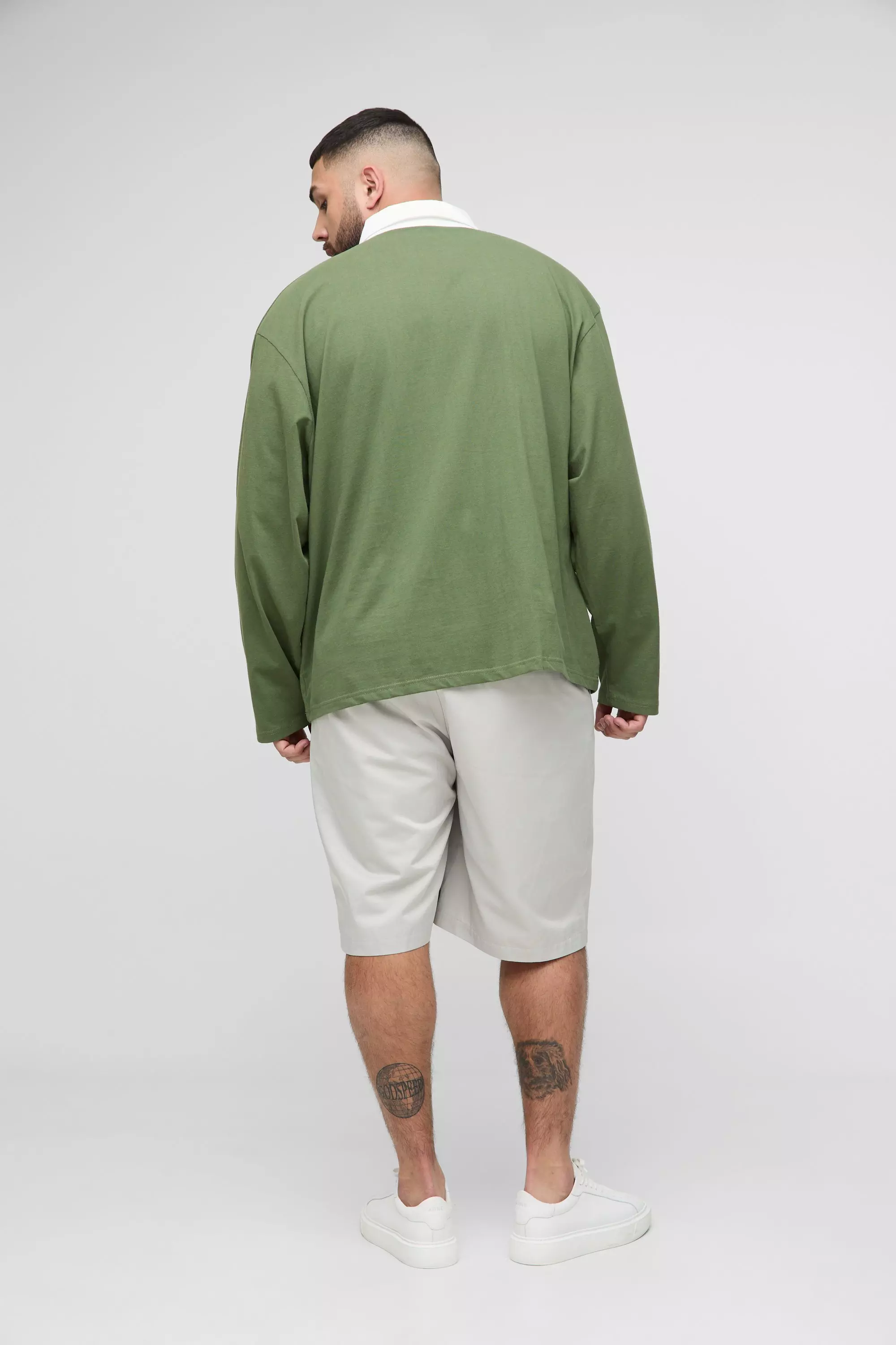 Khaki Plus Oversized Official Applique Polo alternative image