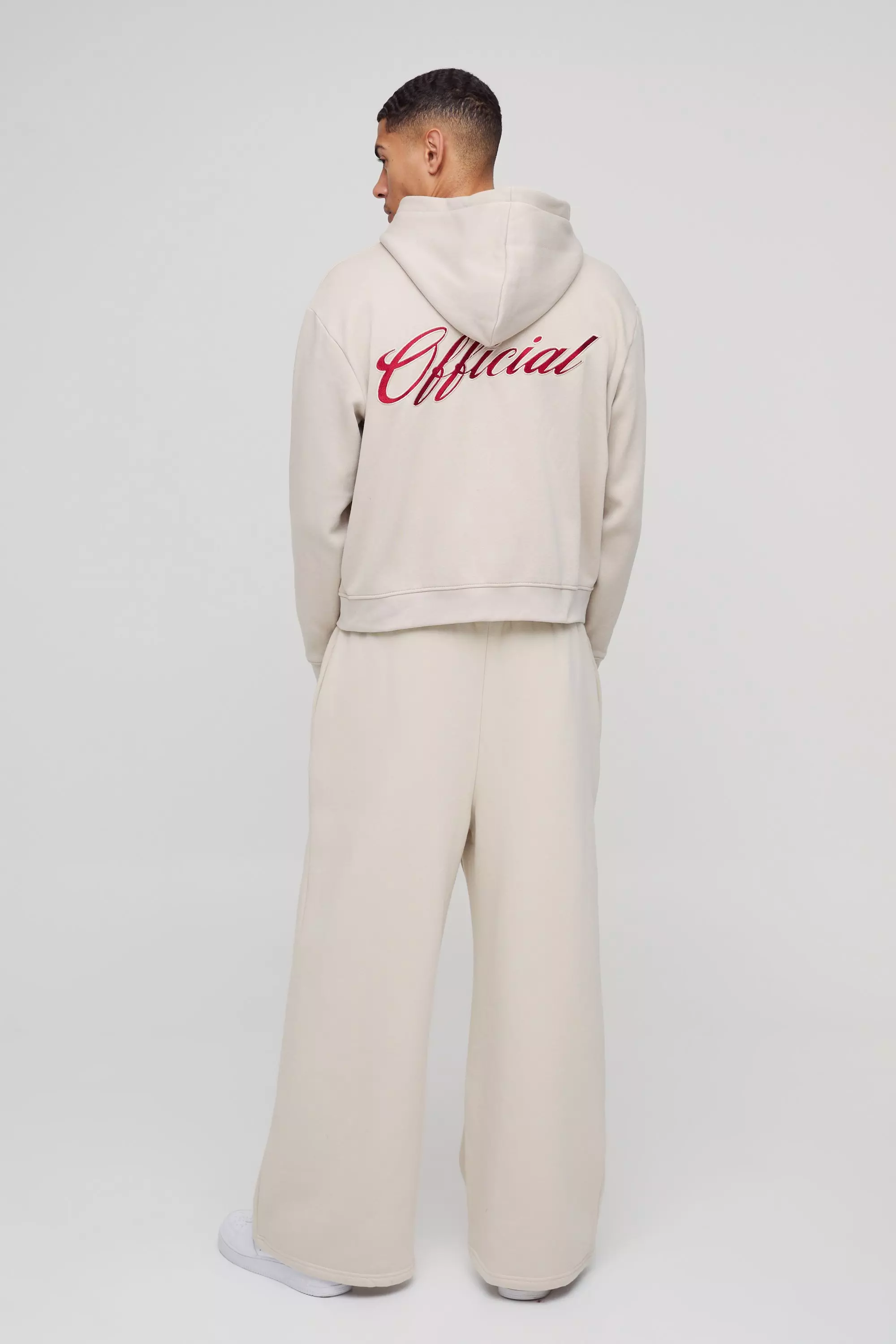 Stone Oversized Boxy Official Zip Through Hoodie alternative image