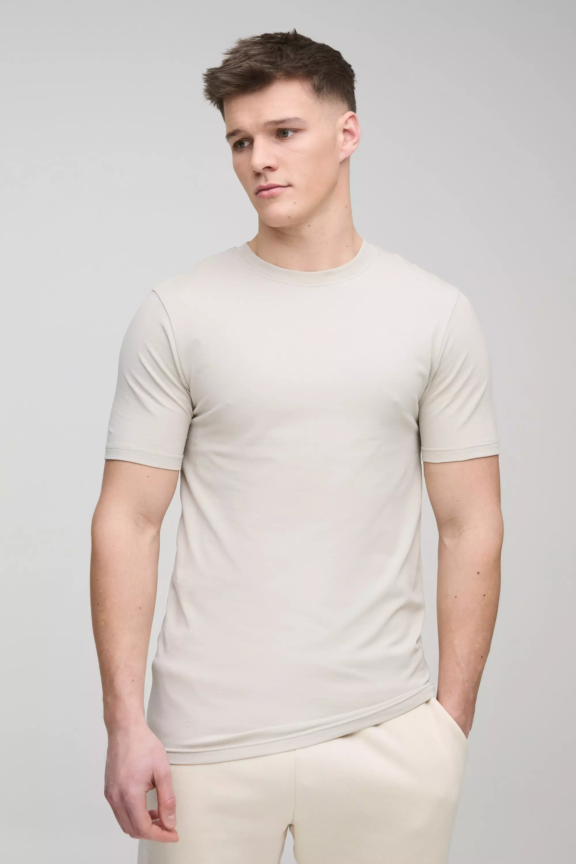 Stone Tall Basic Muscle Fit T-shirt alternative image