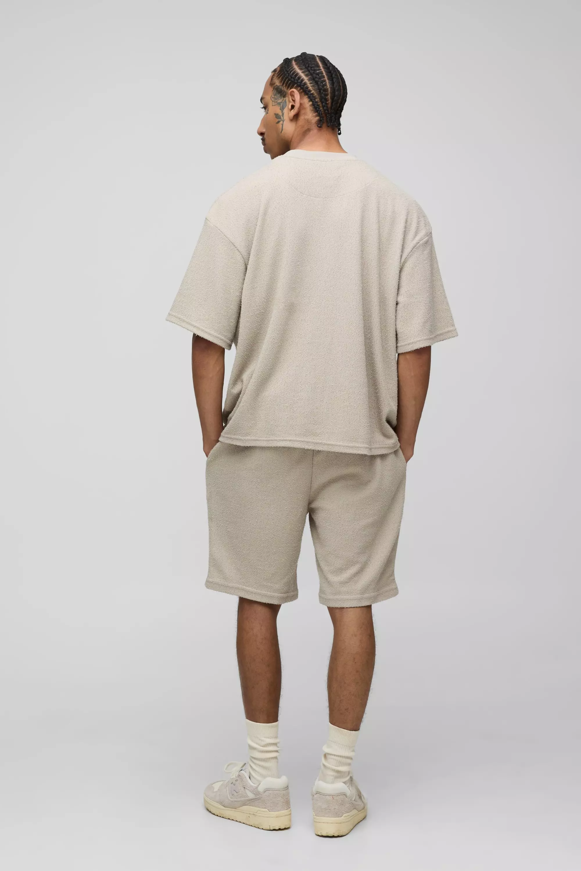 Stone Oversized Boxy Natural Texture T-Shirt alternative image