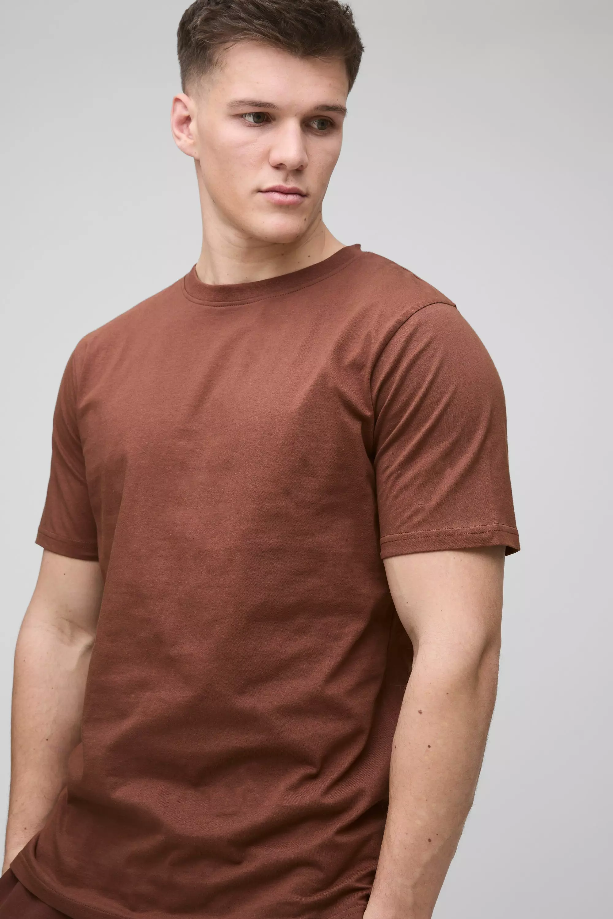 Tall - T-shirt cintré basique, Chocolate autre image