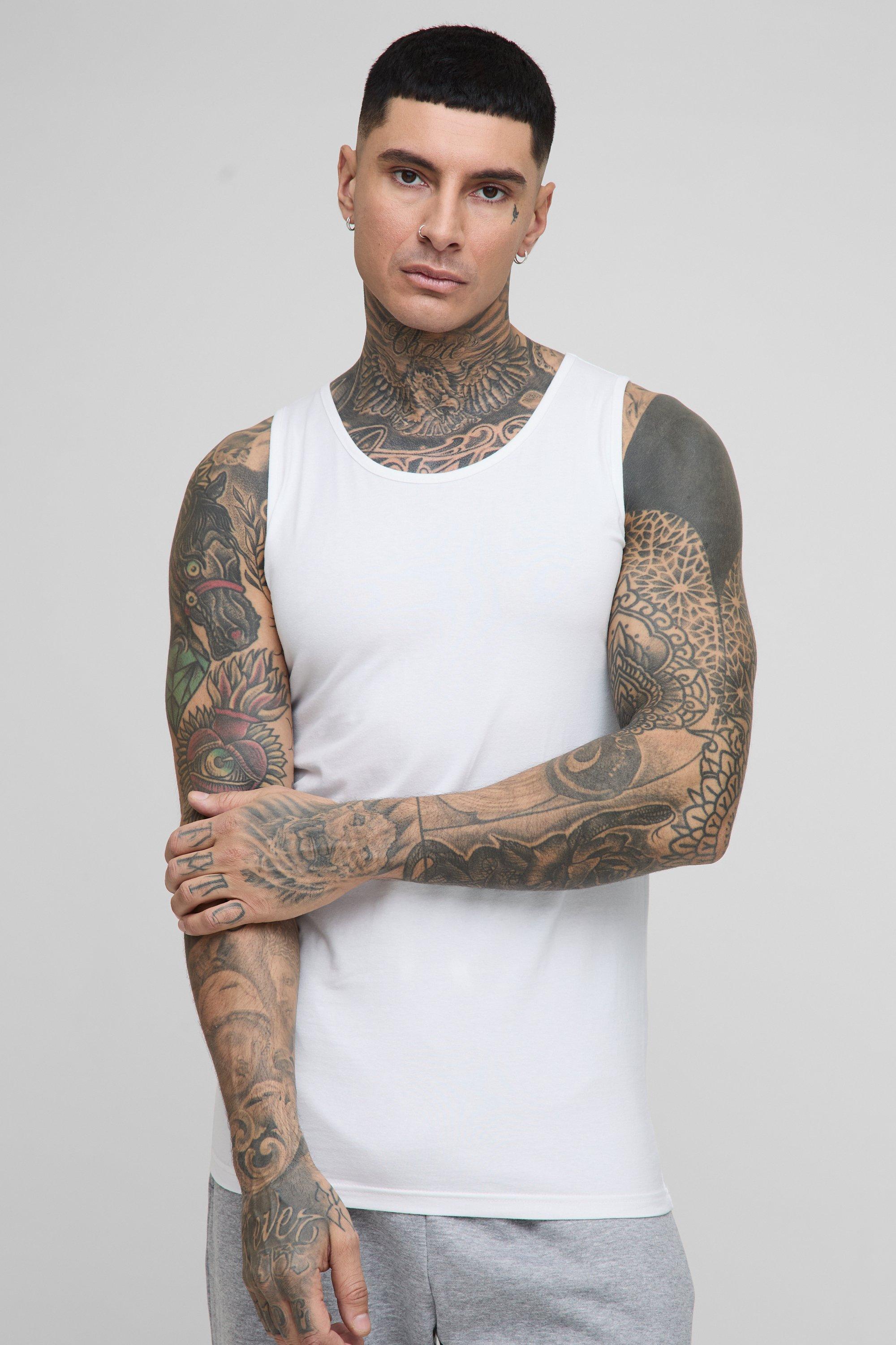 Tall Muscle Fit Undershirt | boohooMAN USA