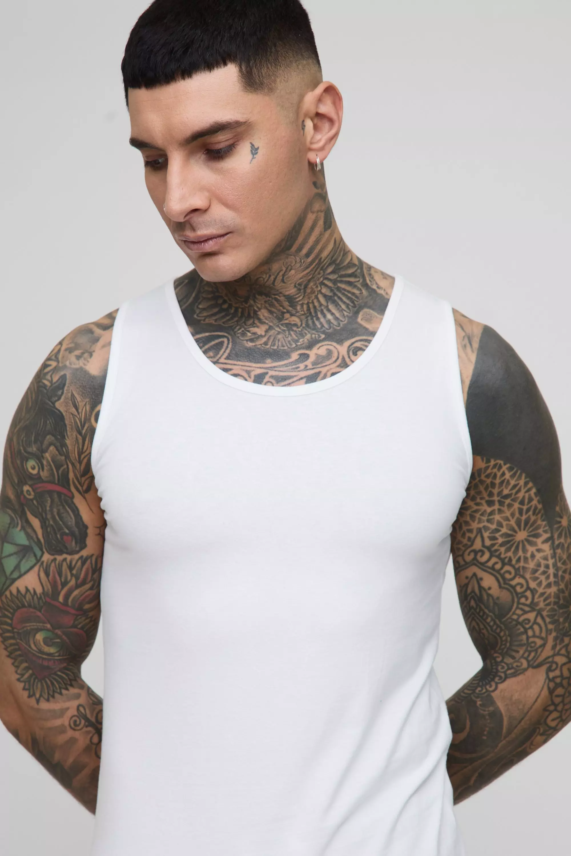 Tall Muscle Fit Undershirt | boohooMAN USA