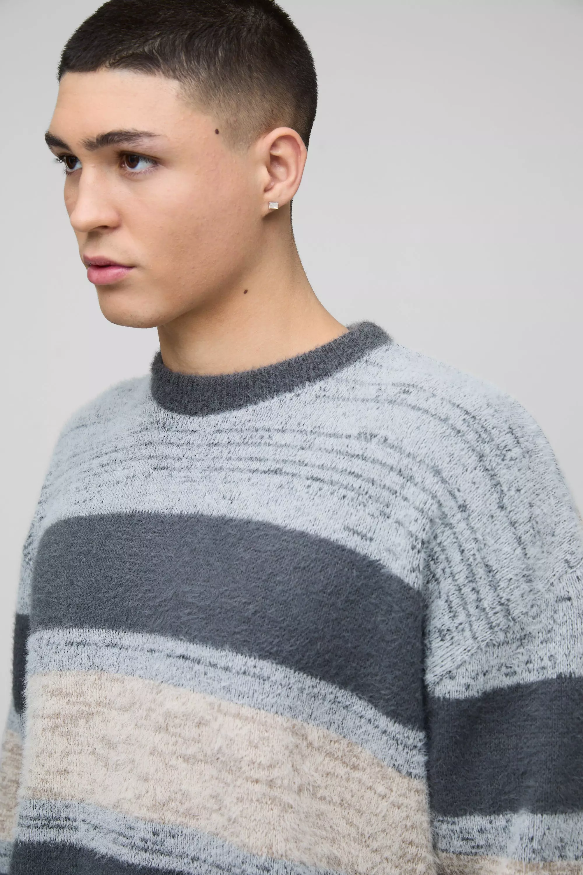 Oversize Pullover mit Streifen, Stone alternatives Bild