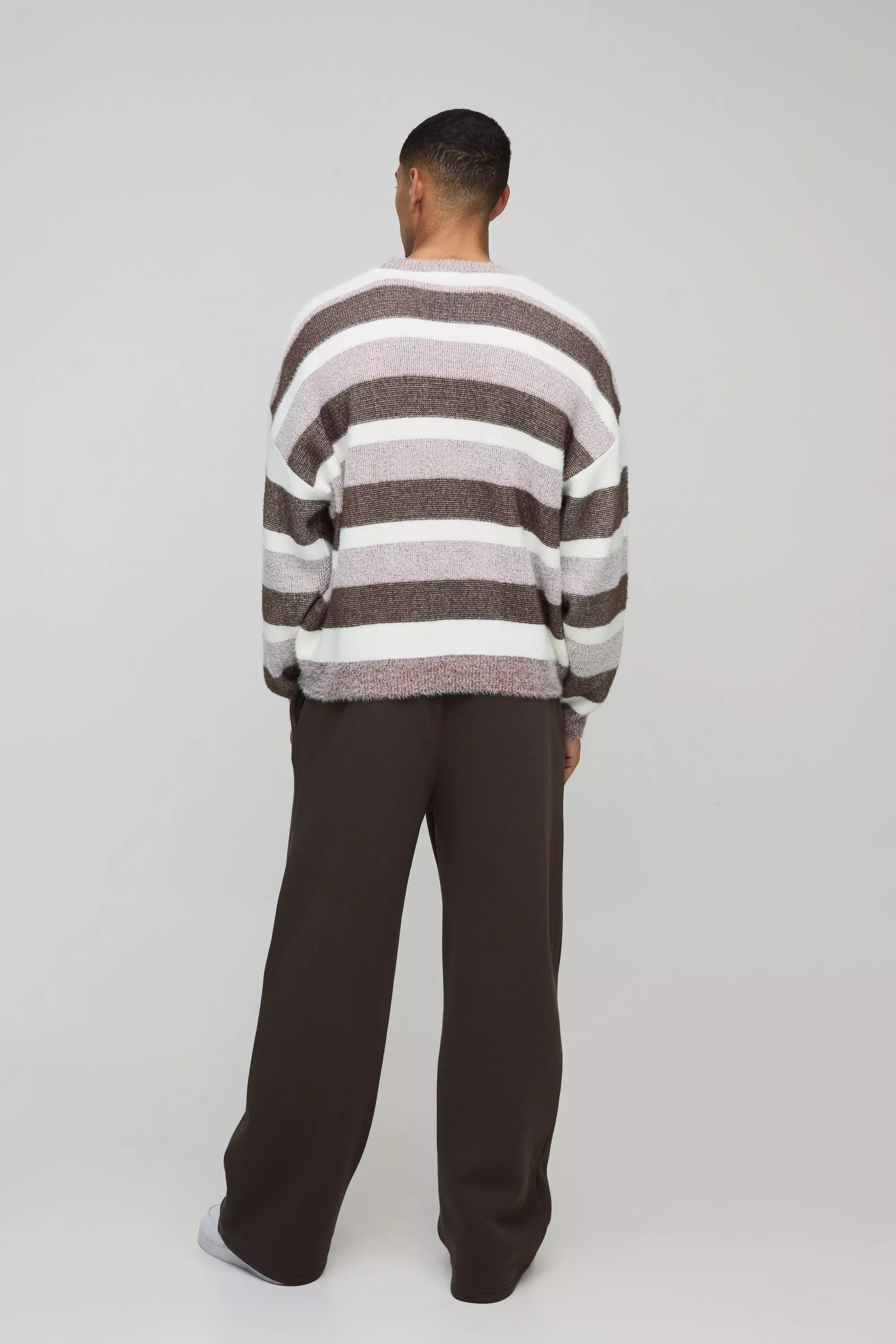 Pull oversize en maille brossée, Brown autre image