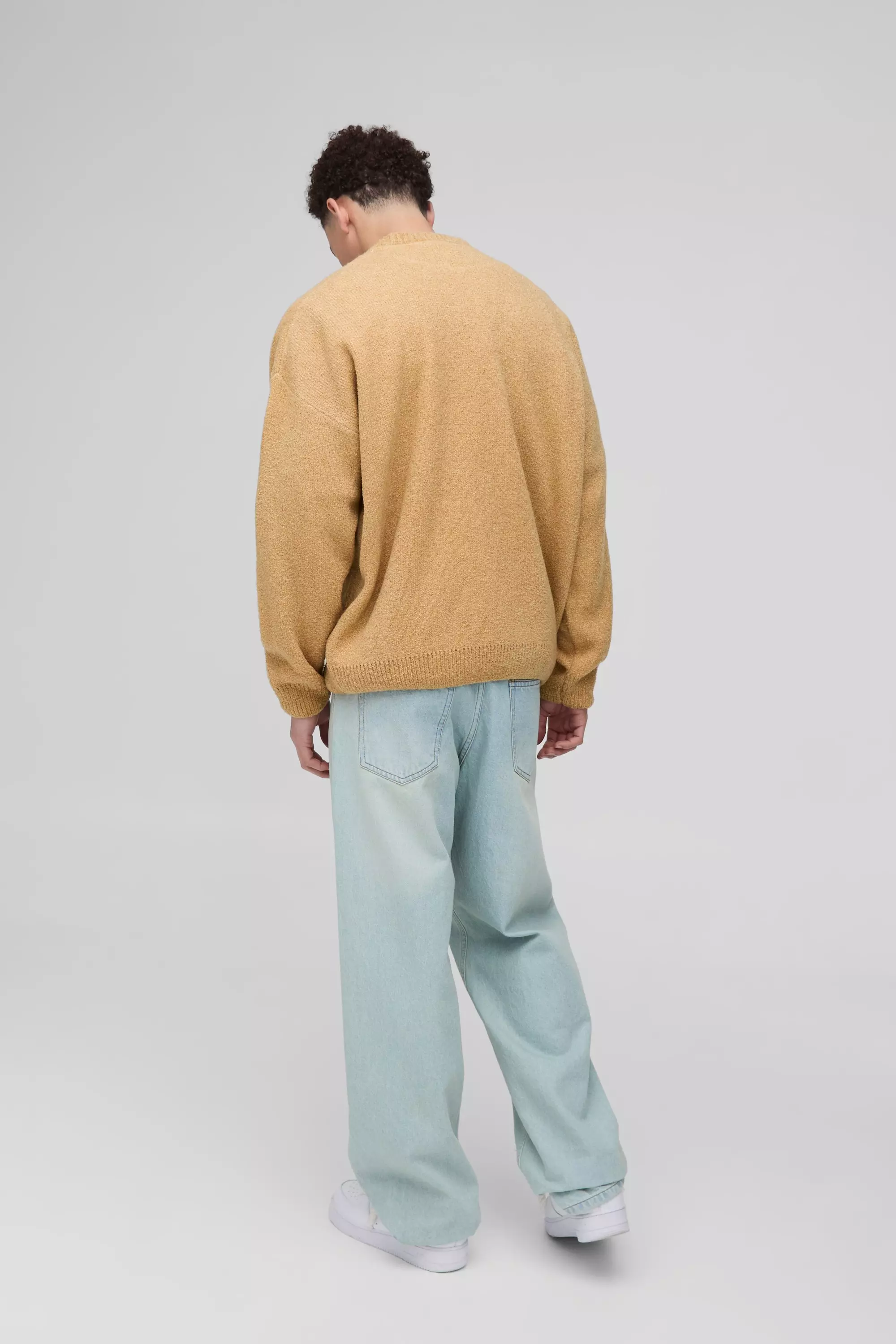 Stone Man Oversized Boucle Knitted Jumper alternative image
