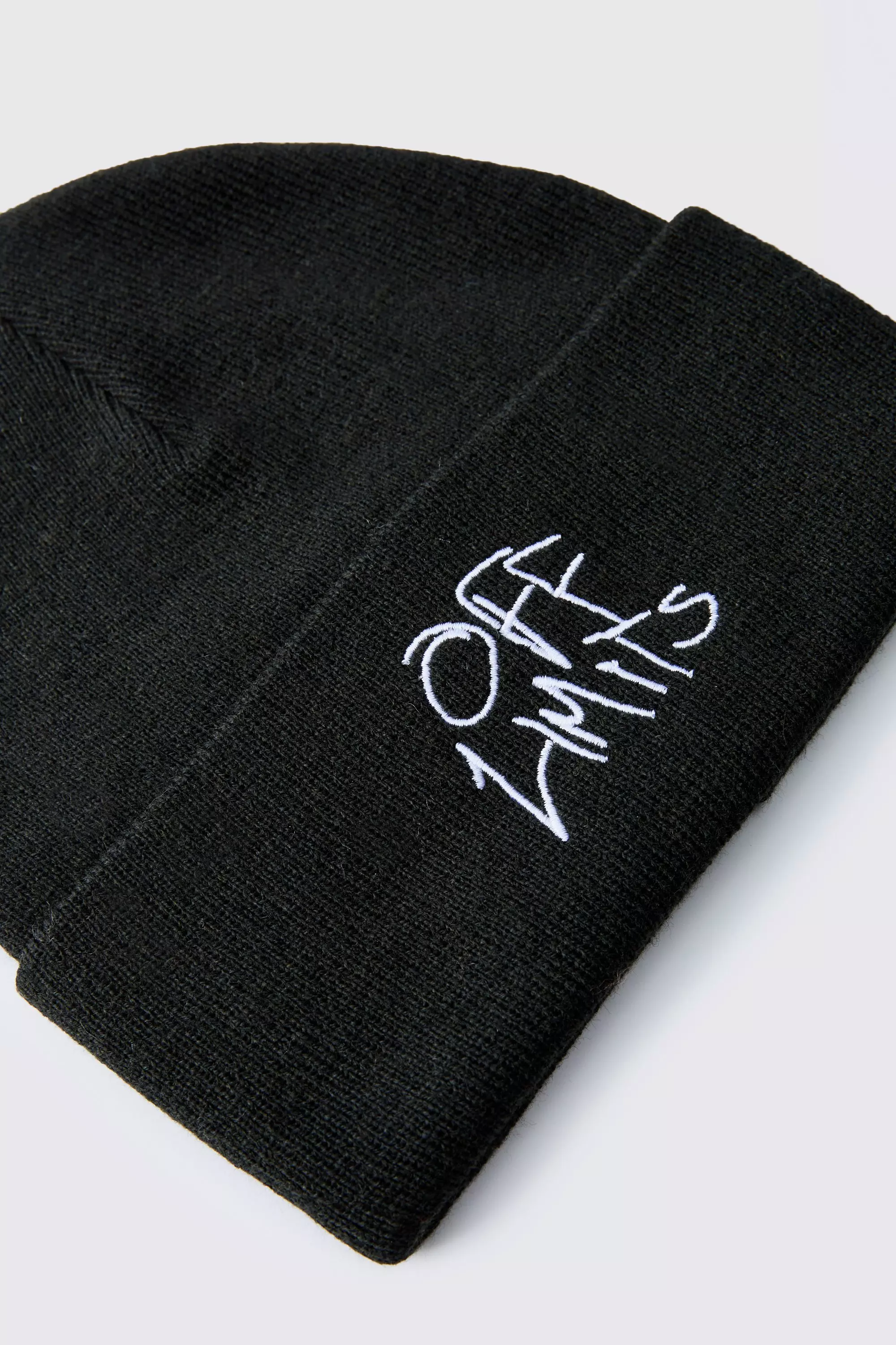 Black Off Limits Script Beanie  alternative image
