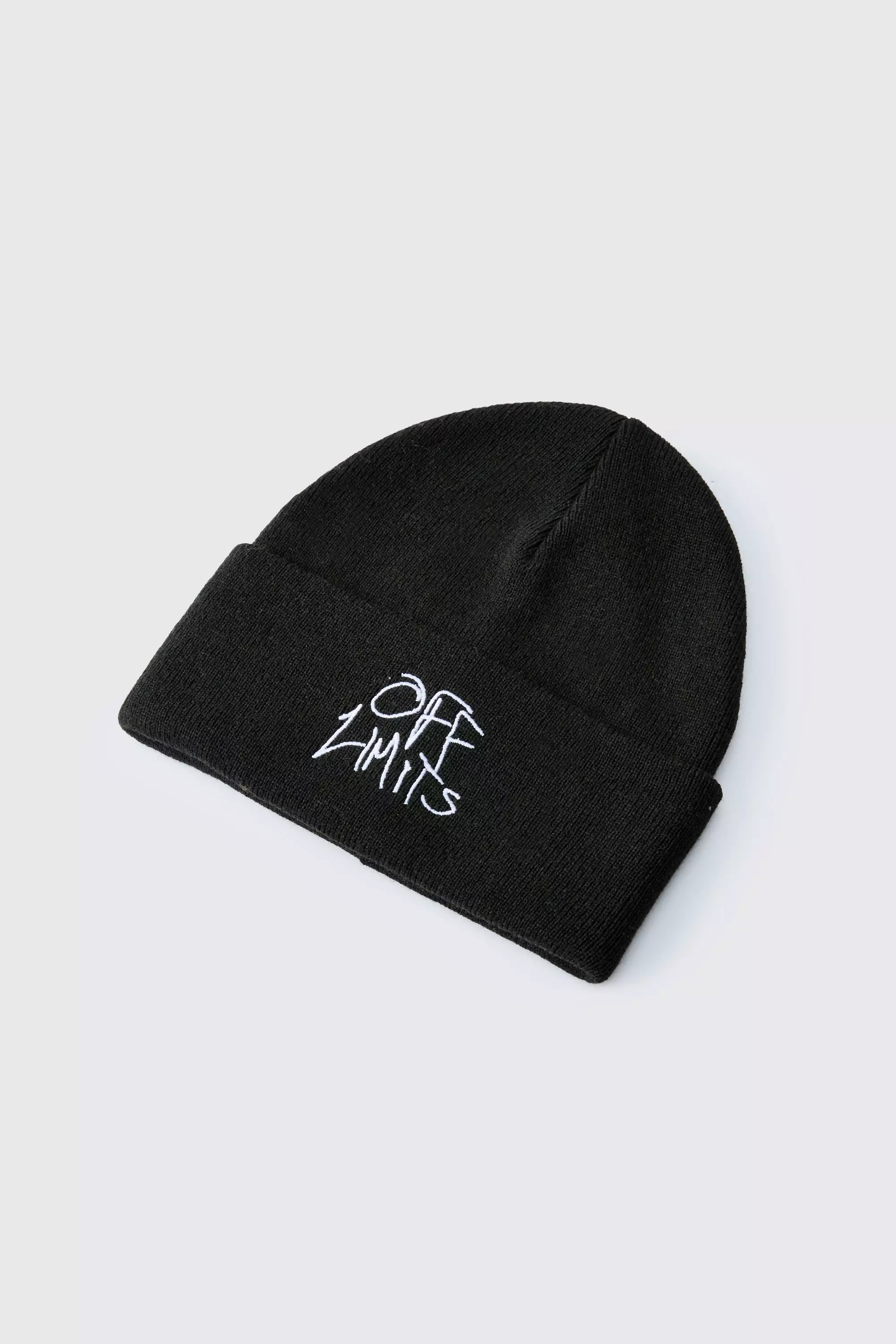 Black Off Limits Script Beanie  alternative image