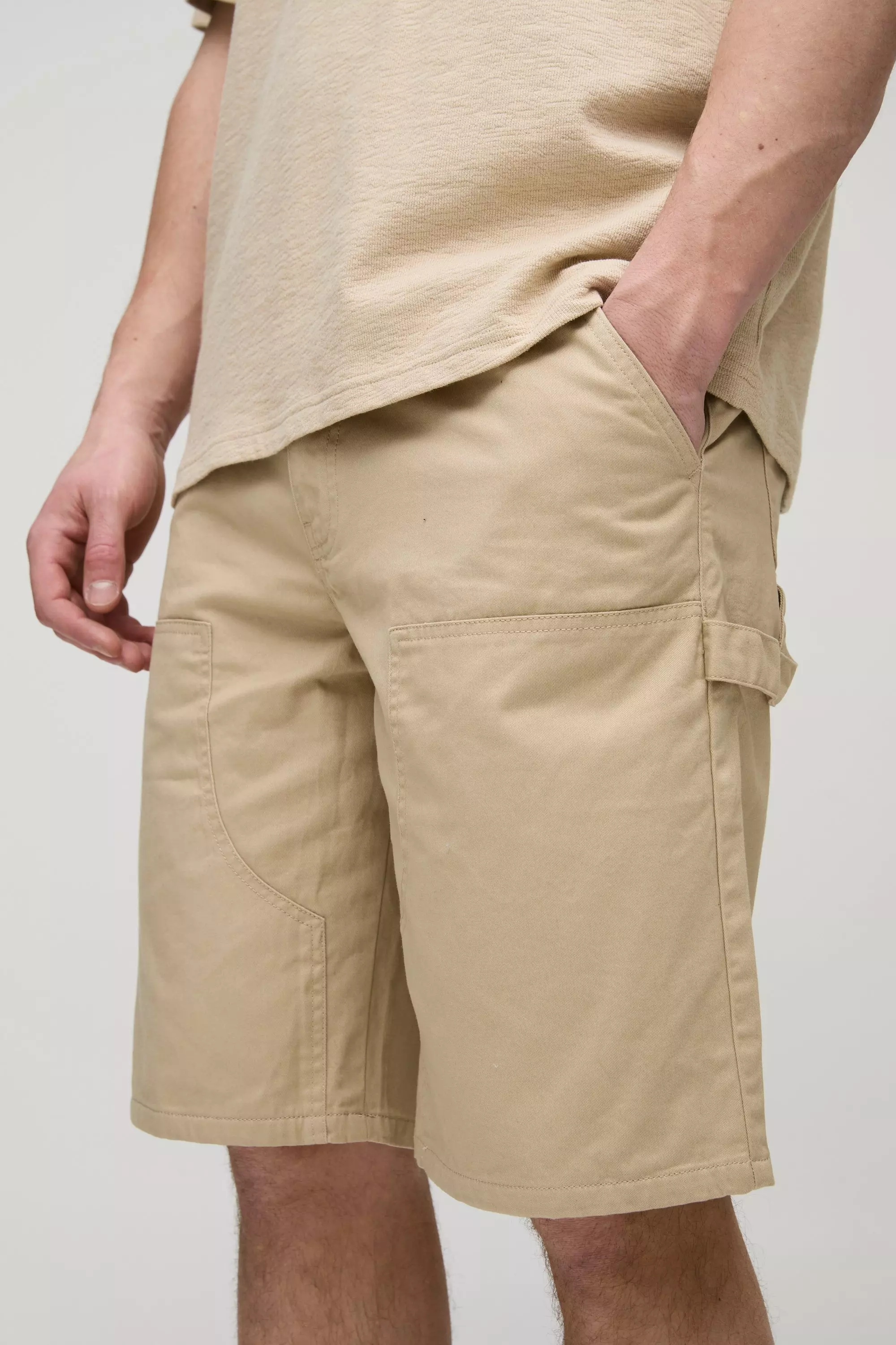 Tall Relaxed Fit Carpenter Shorts | boohooMAN USA
