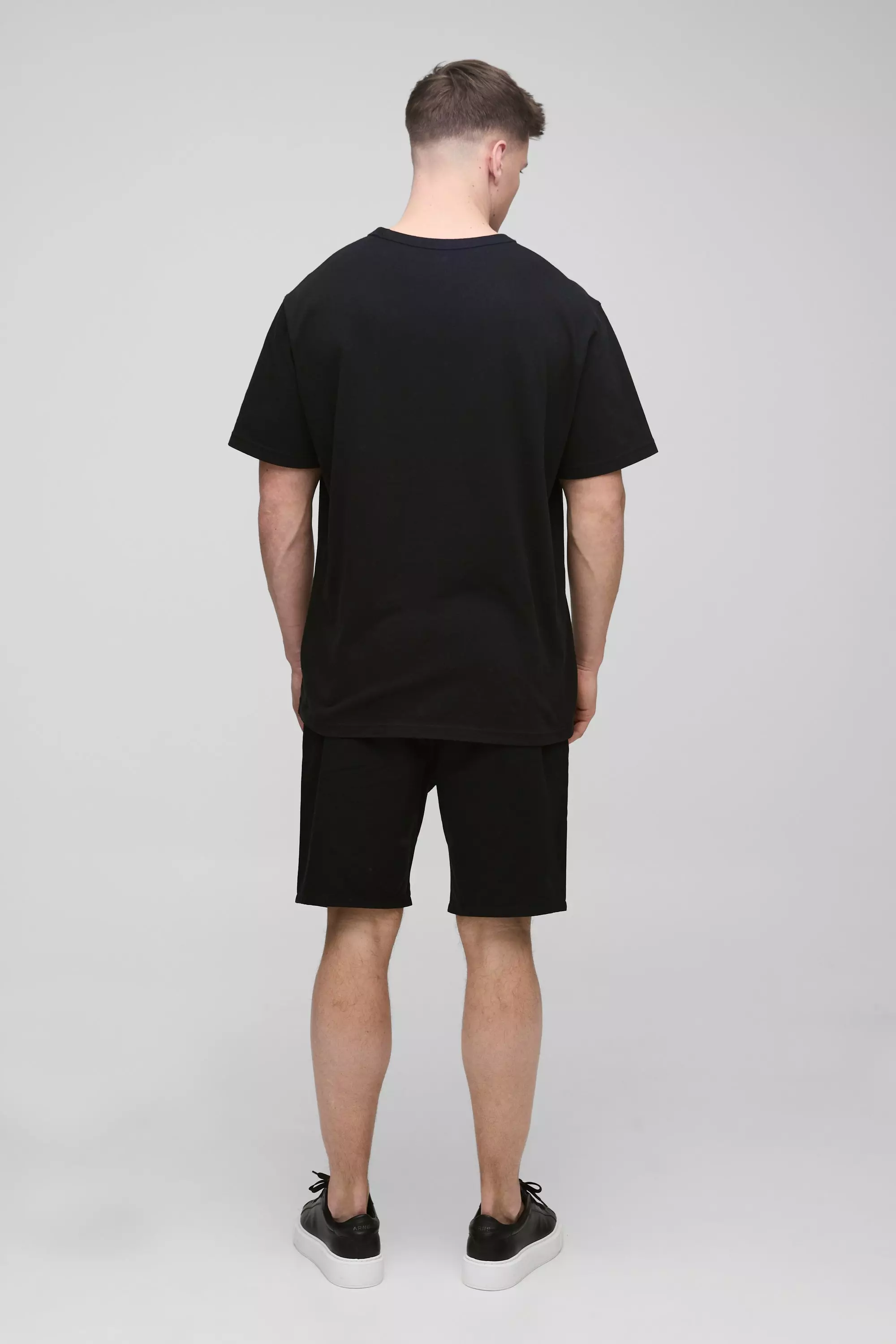 Black Tall Elasticated Waist Slim Fit Shorts alternative image