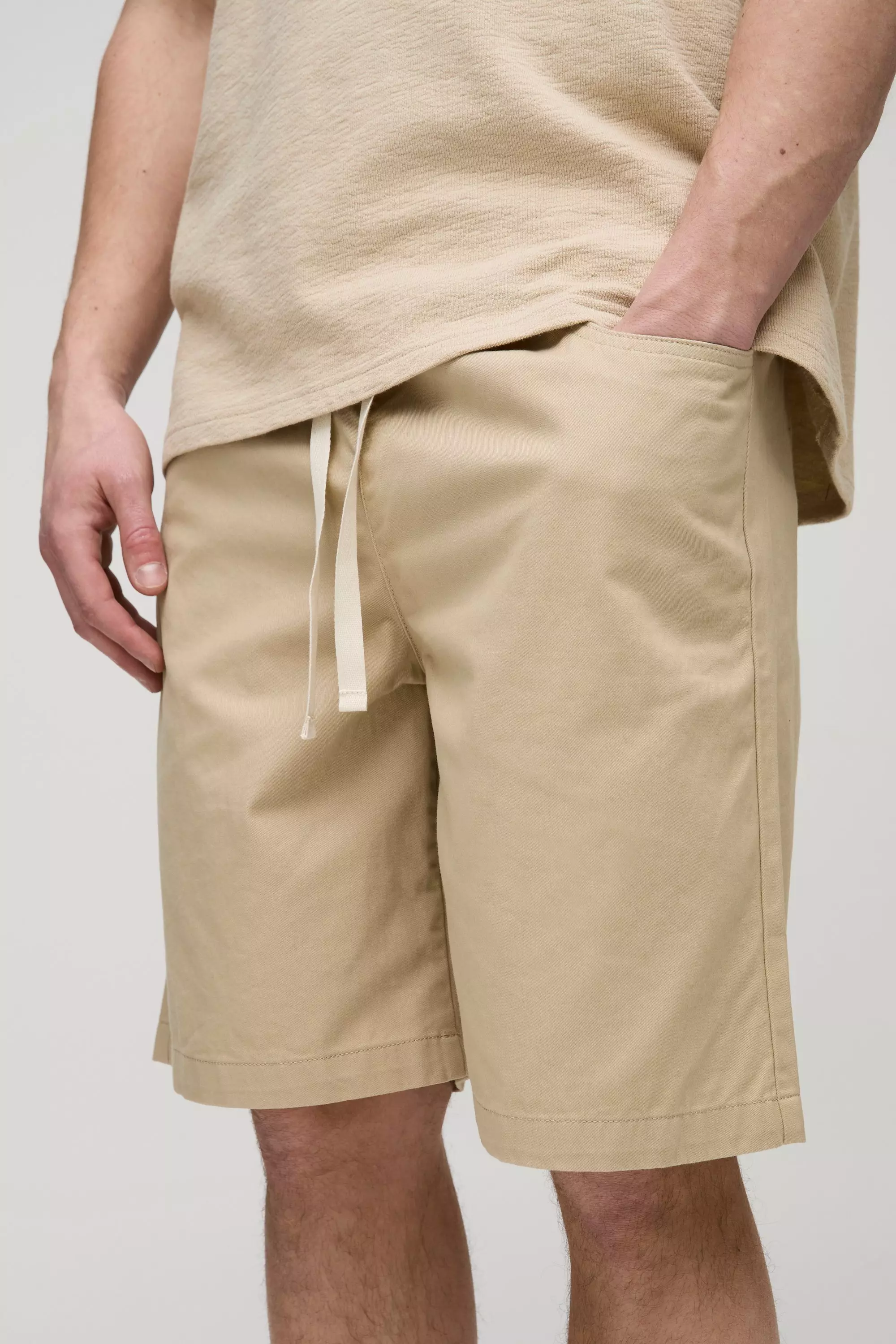 Tall - Short baggy à taille élastiquée, Stone autre image