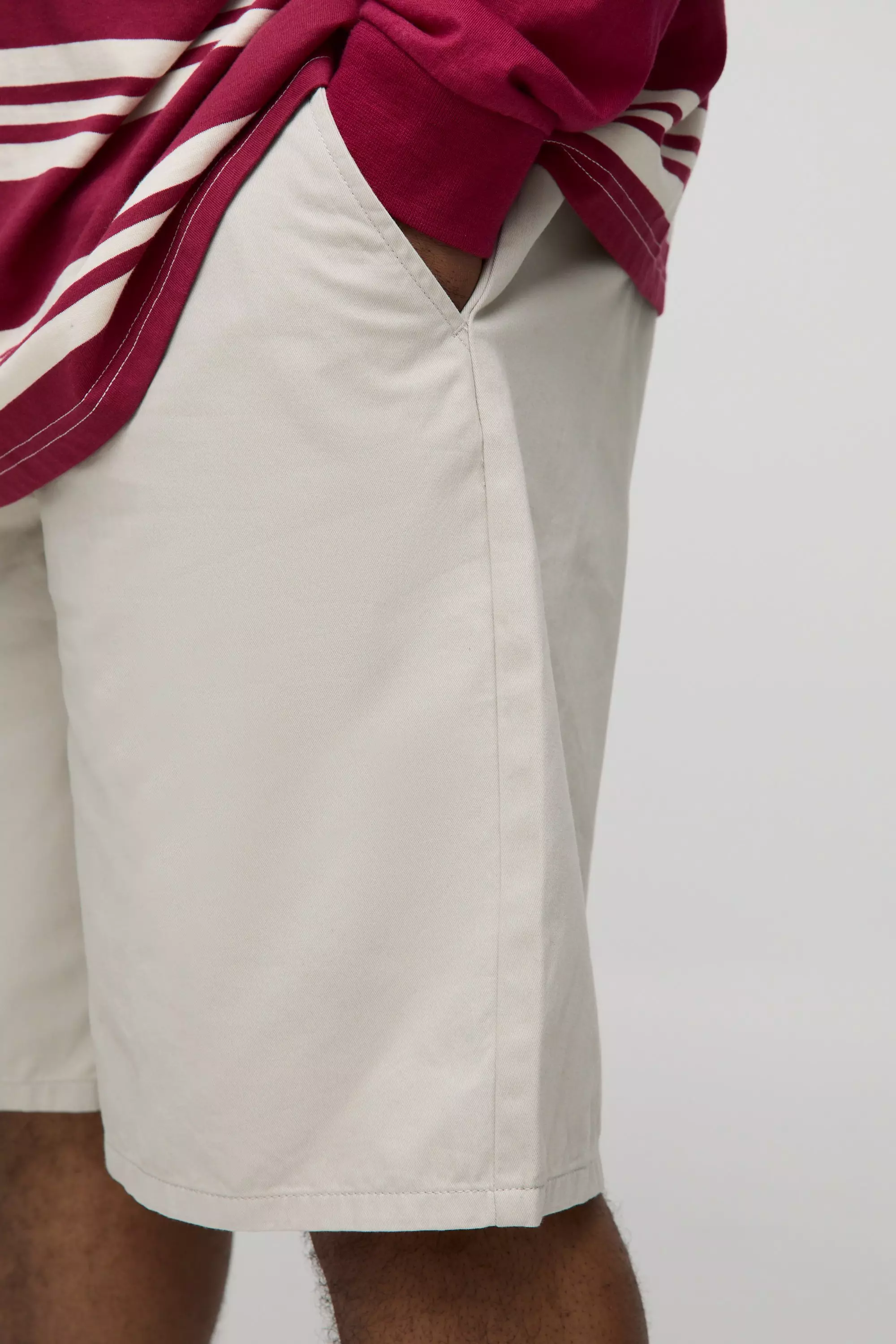 Pantaloncini Chino Plus Size rilassati, Light stone immagine alternativa