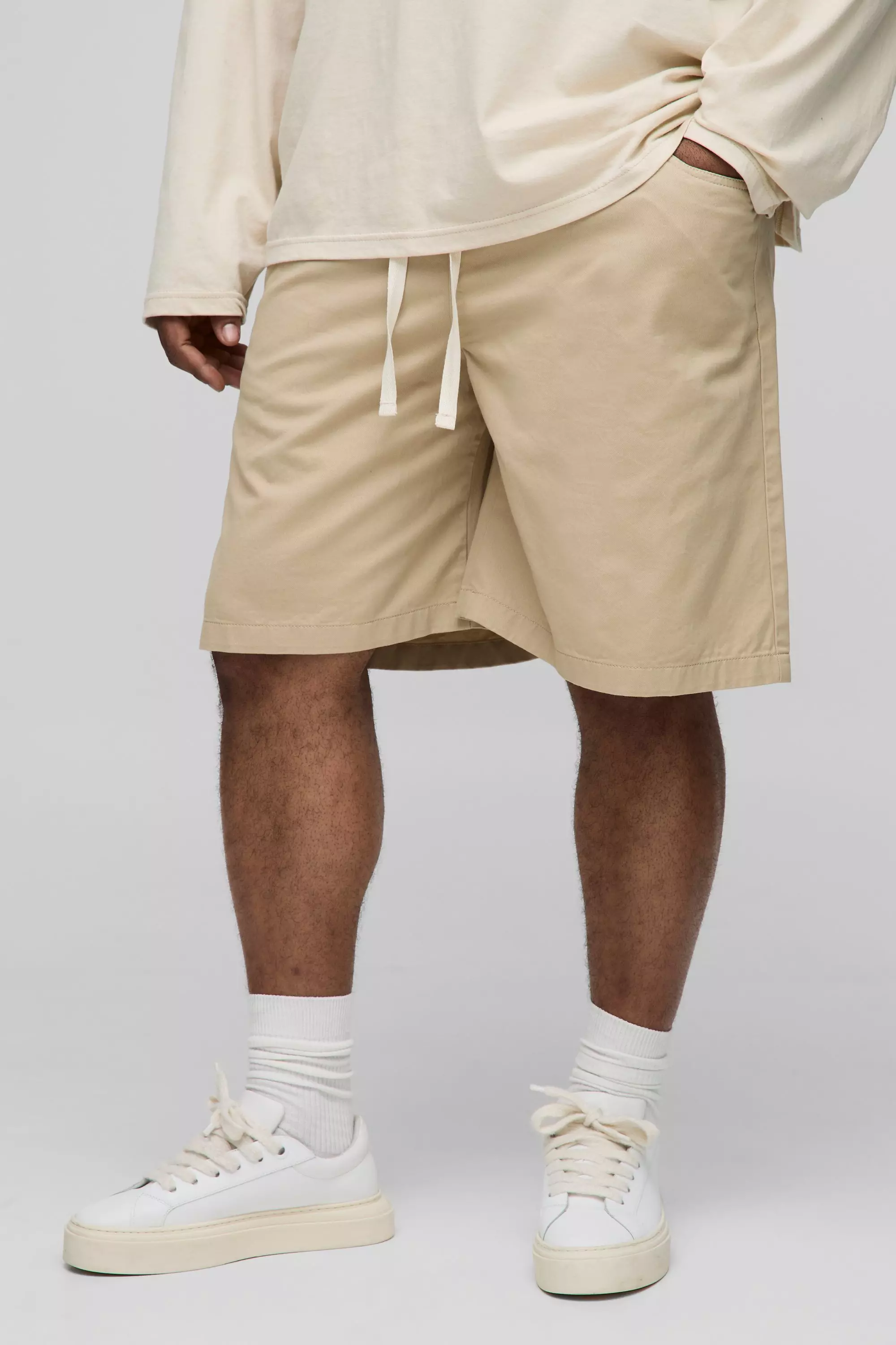 Stone Plus Baggy Shorts Met Elastische Taille alternatieve afbeelding