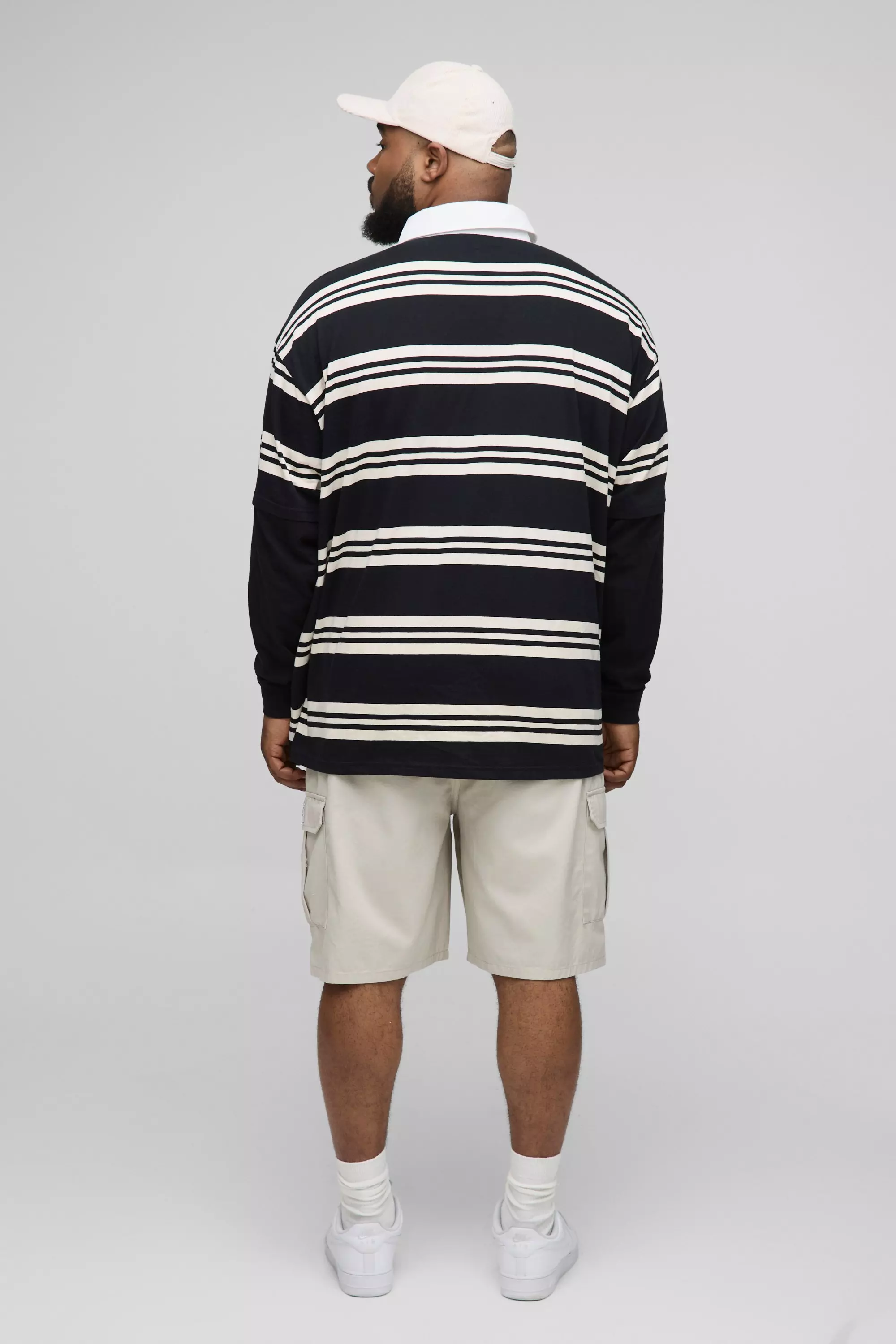 Light stone Plus Relaxed Fit Woven Tab Cargo Shorts alternative image