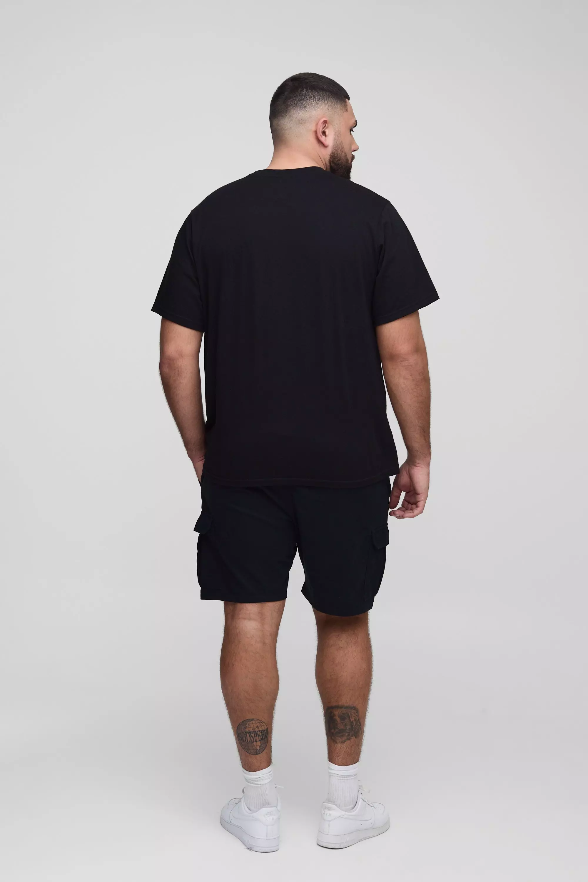 Plus Slim Fit Cargo Shorts | boohooMAN USA