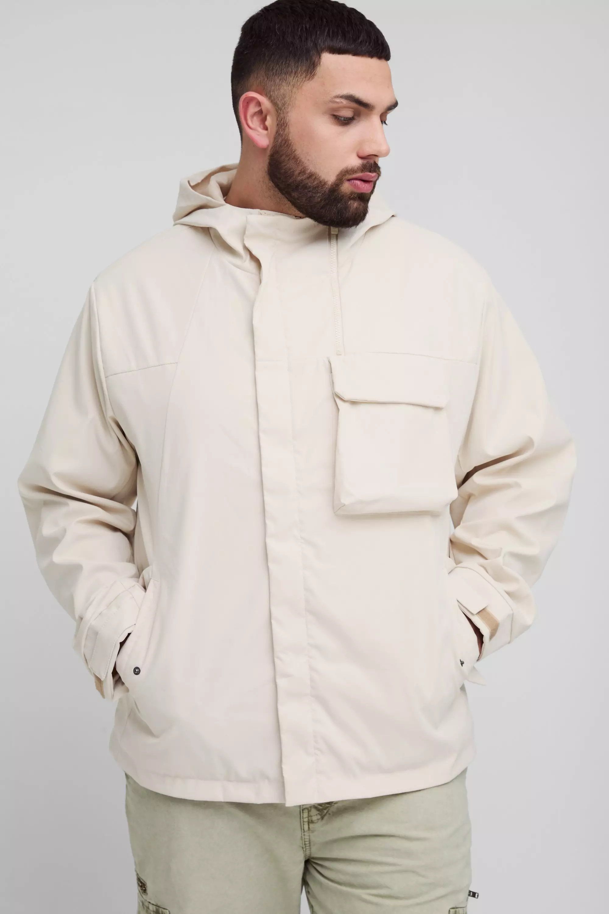 Grande taille - Parka légère à capuche, Stone autre image