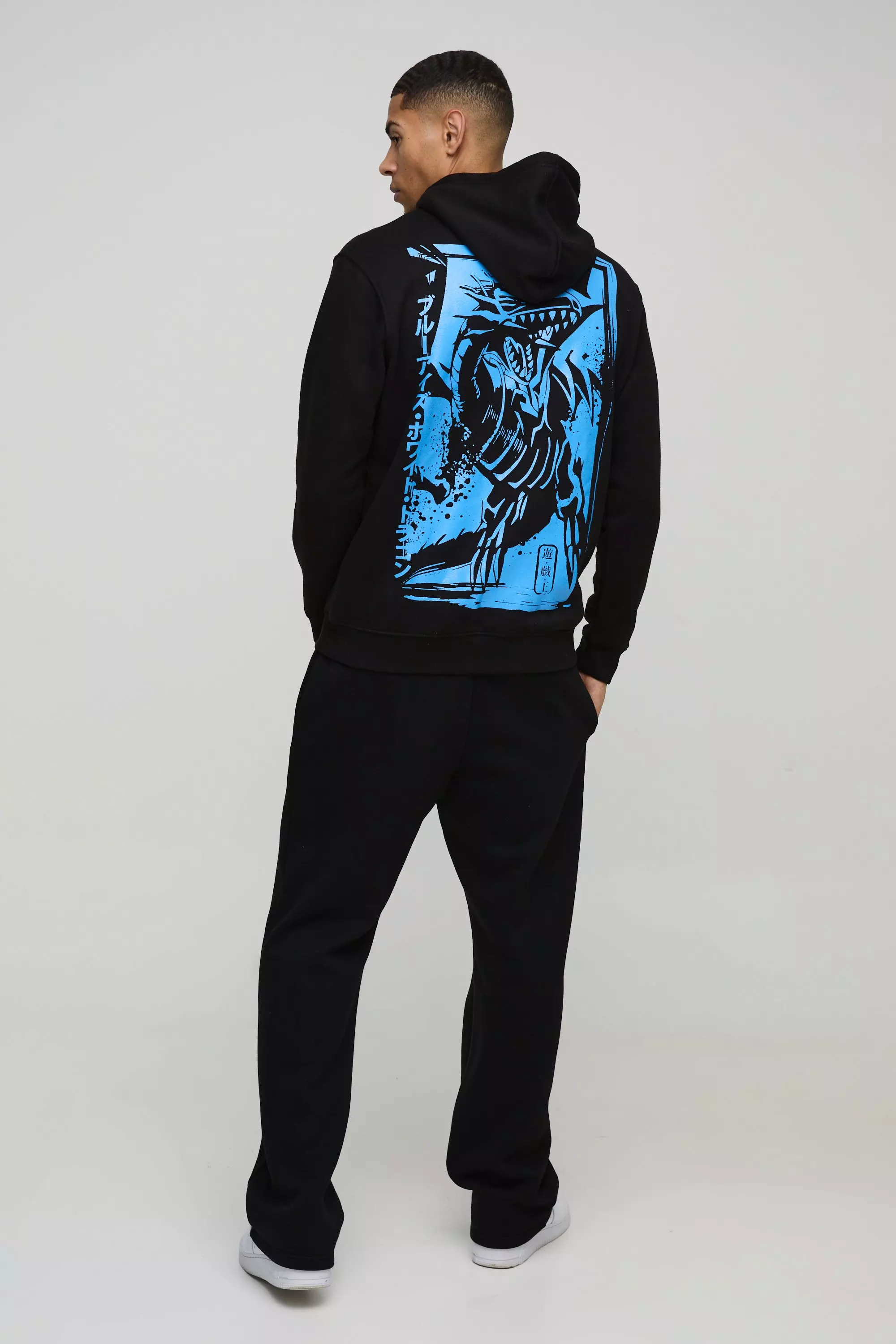 Sweat à capuche oversize à imprimé dragon, Black autre image