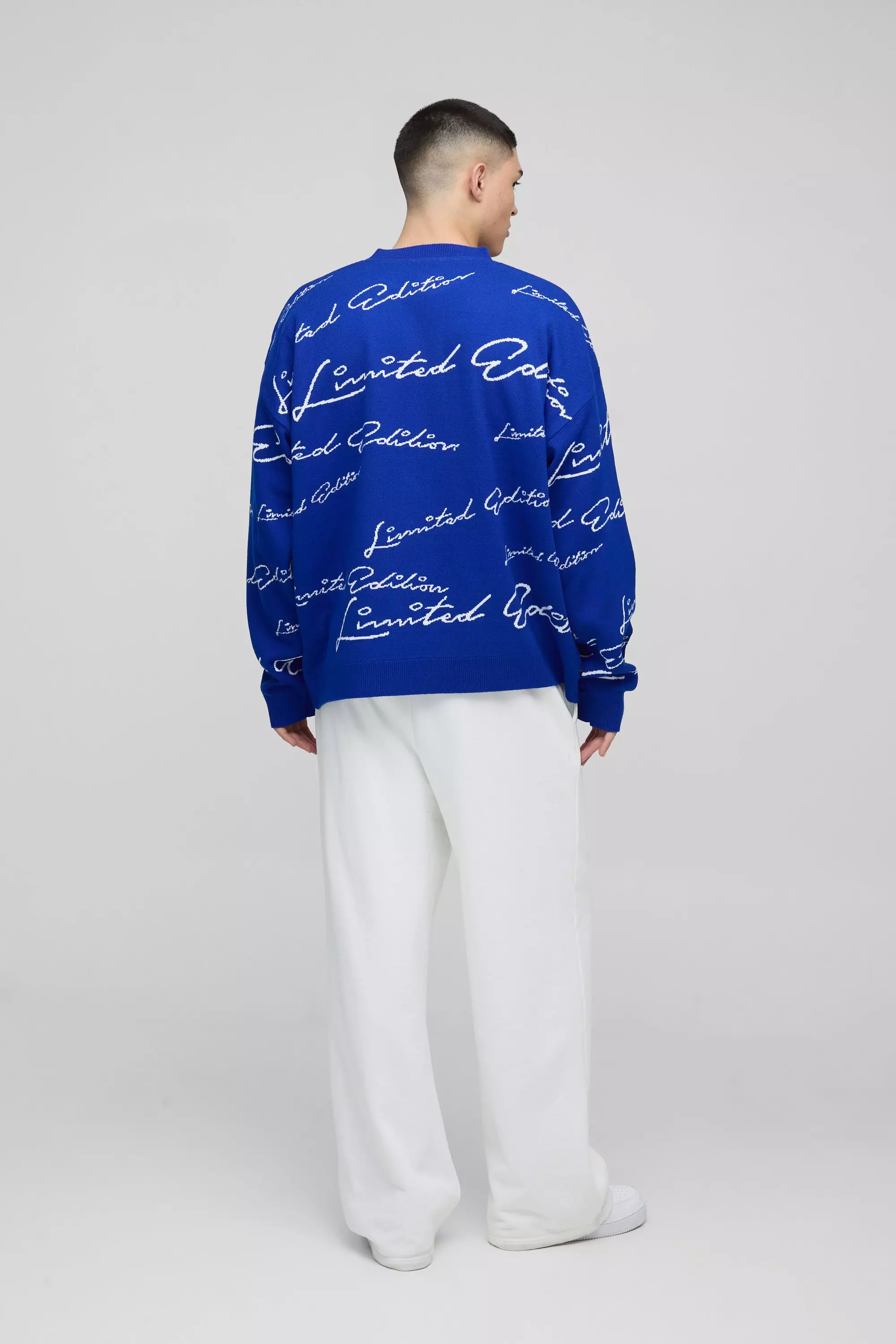 Cobalt Oversized Limited Edition Knitted Sweater alternative image