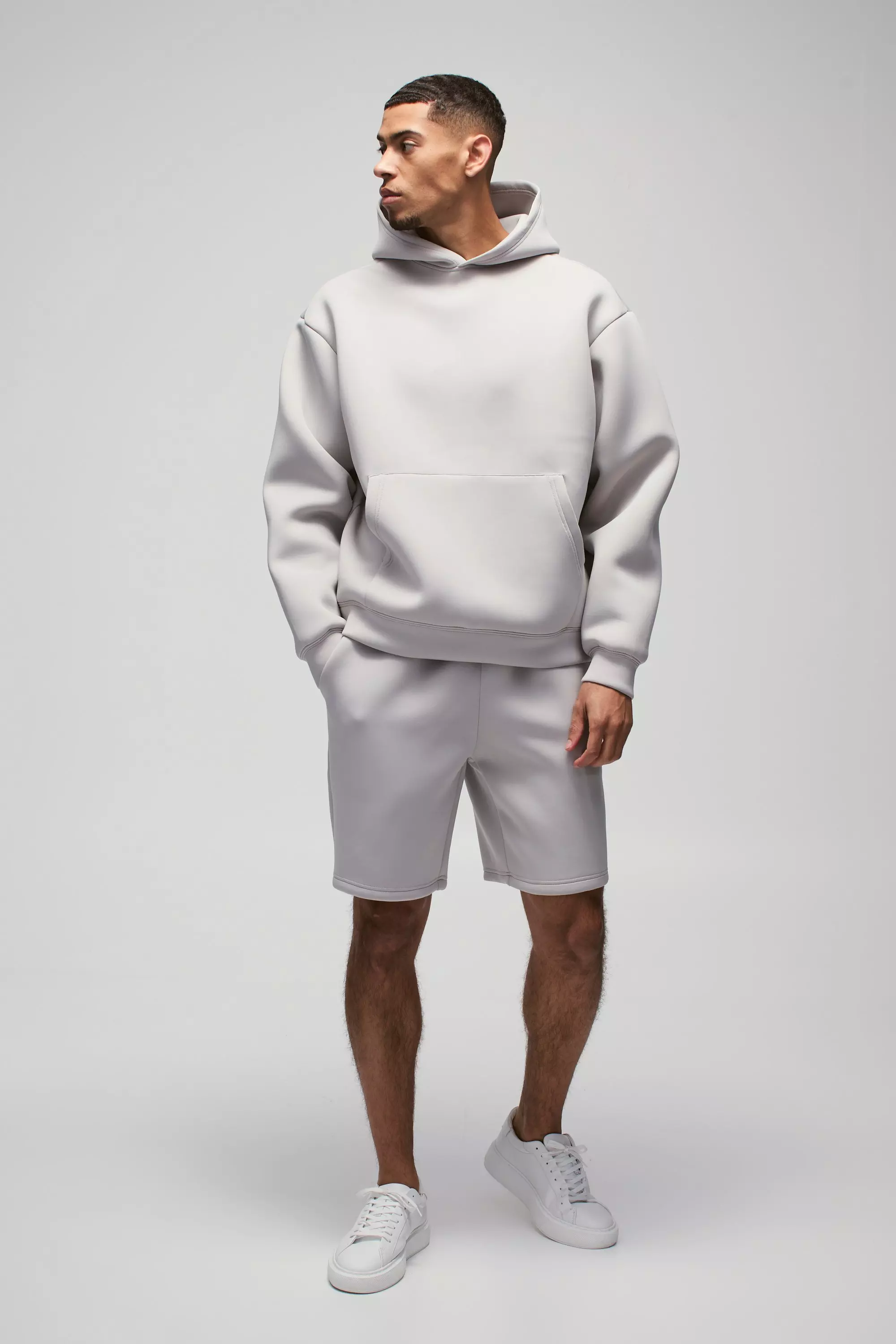 Survêtement oversize avec short, Stone autre image