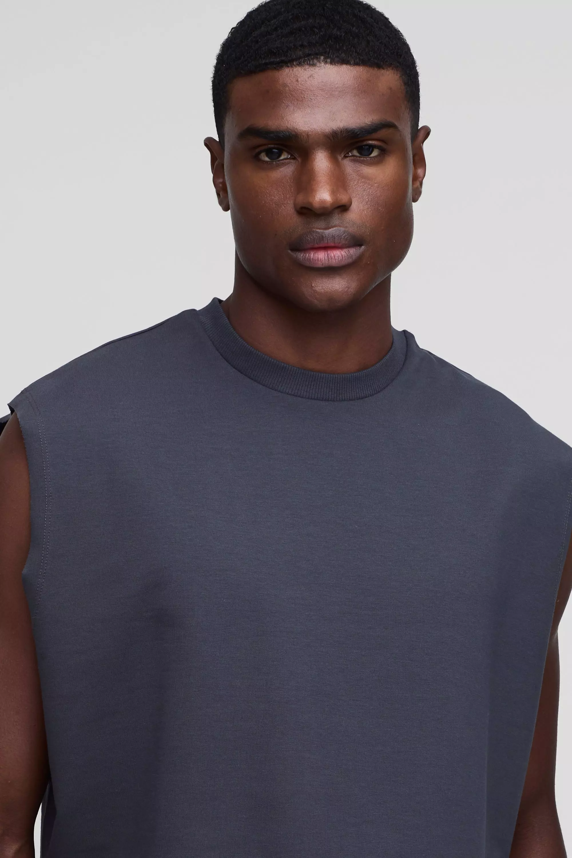 Kastiges Oversize Tanktop, Charcoal alternatives Bild