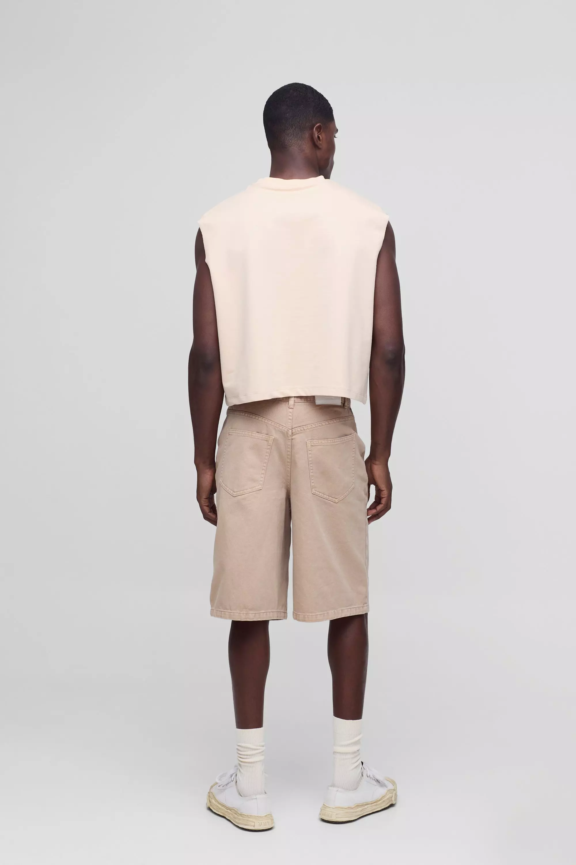 Oversized Loopback Shrunken Boxy Vest | boohooMAN USA