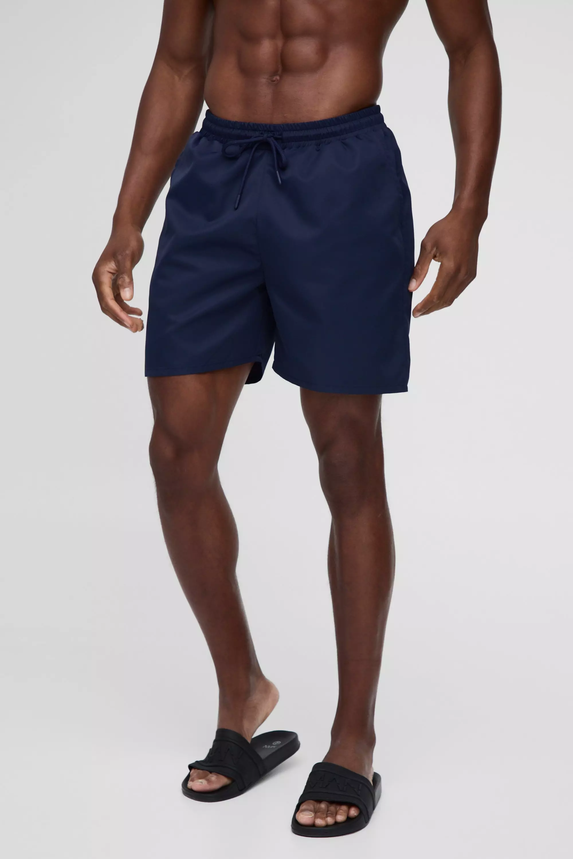 Mid Length Swim Trunks in Navy alternative image