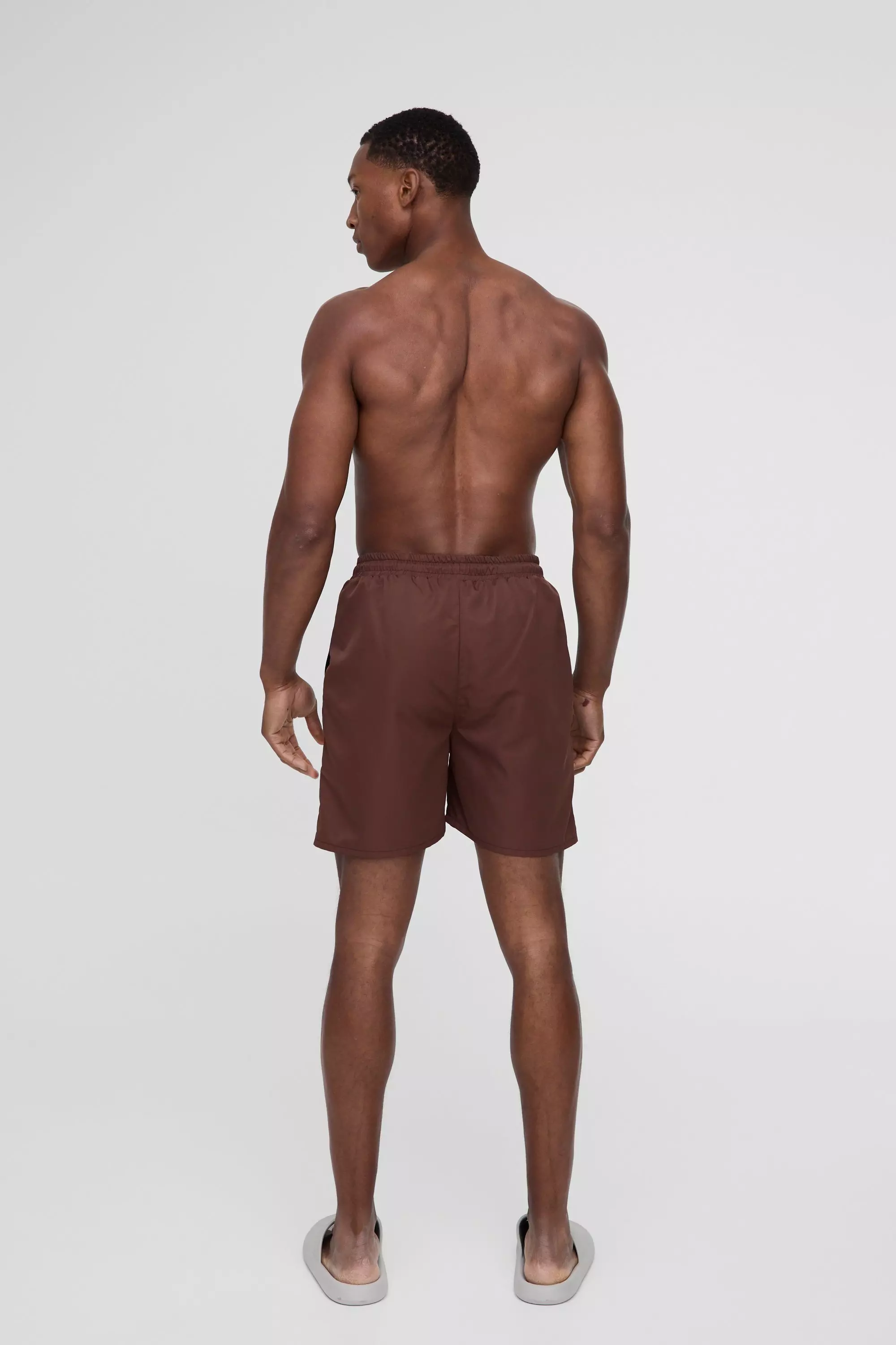Mid Length Swim Short in Chocolate alternative image