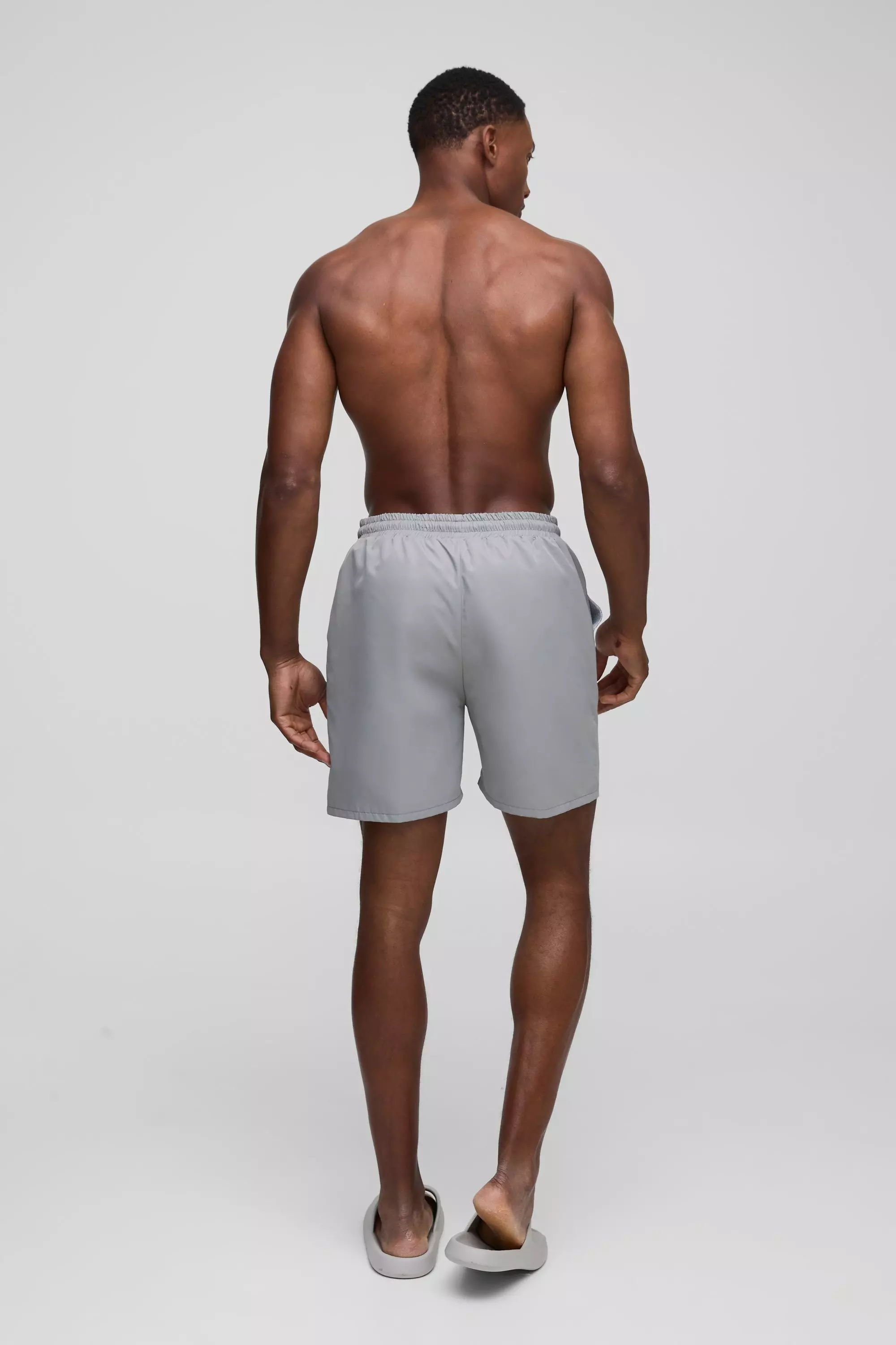 Mid Length Swim Short in Grey alternative image