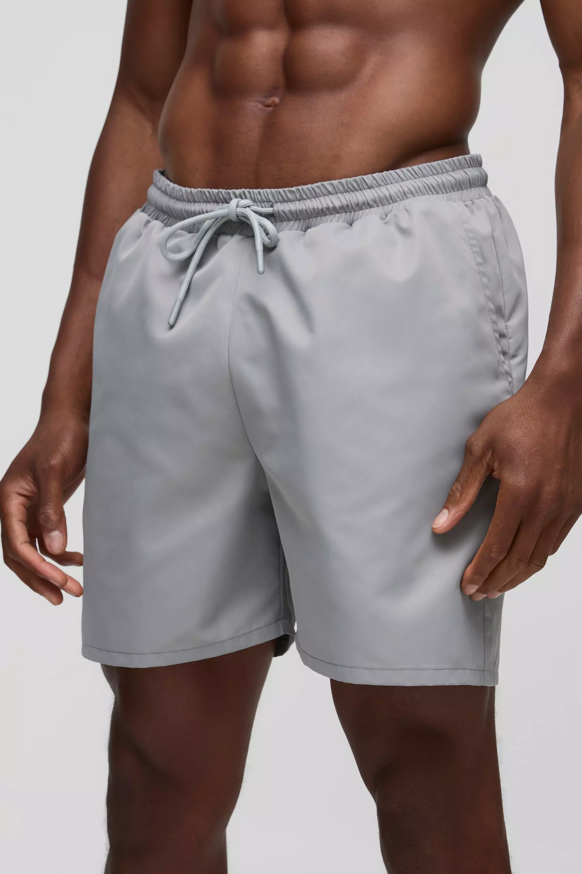 Mid Length Swim Short in Grey alternative image