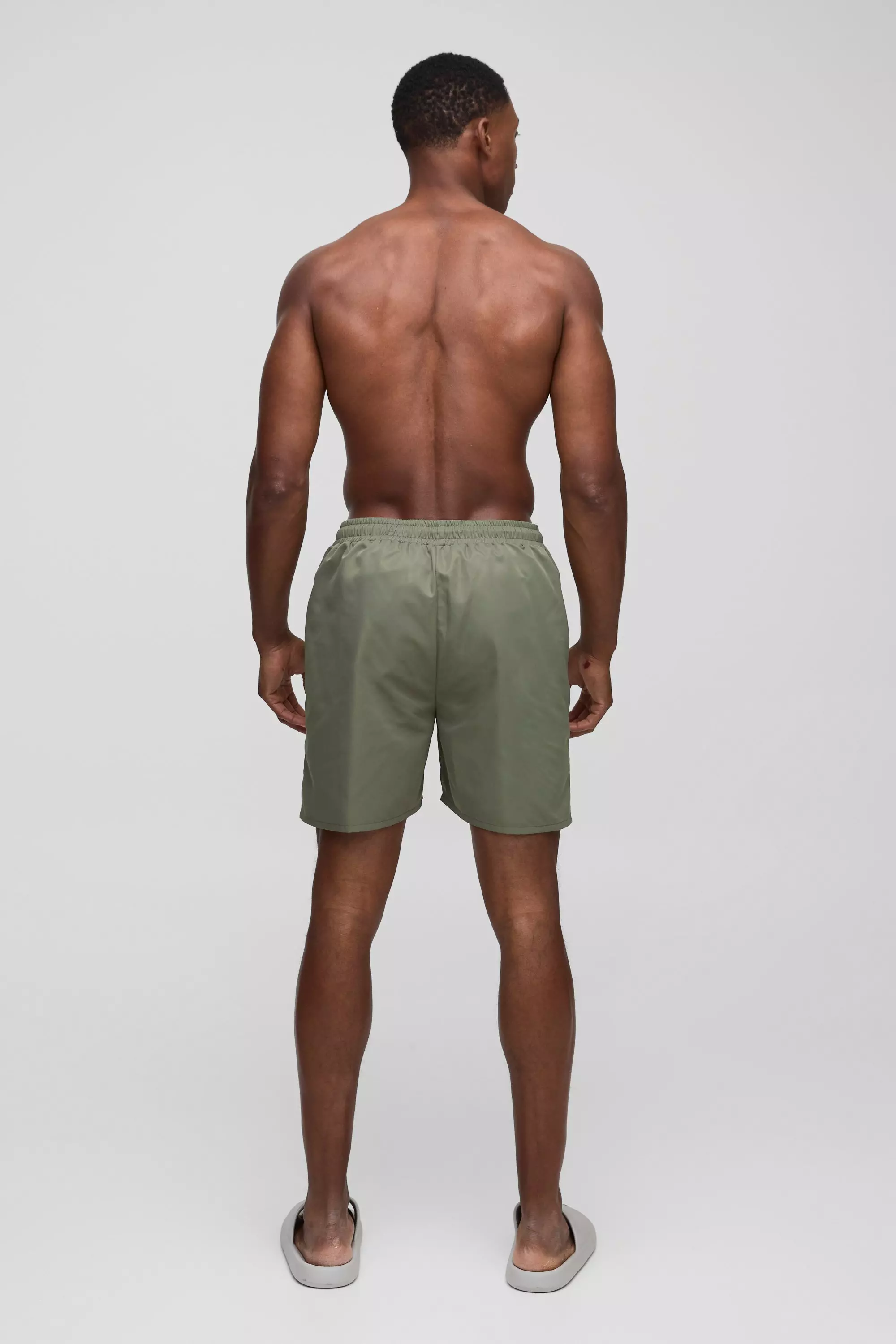 Mid Length Swim Trunks in Khaki alternative image