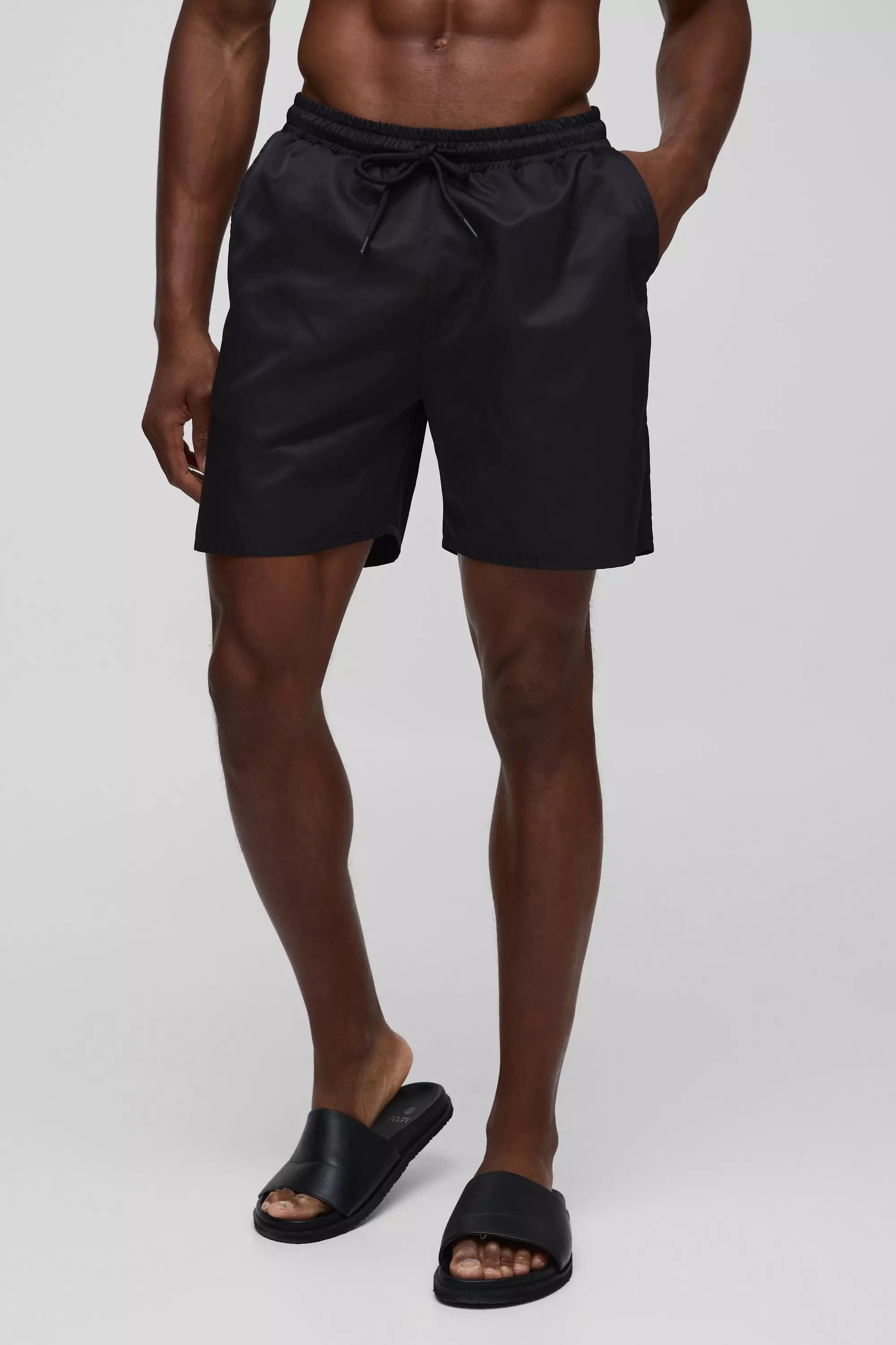 Black Middellange Zwarte Zwembroek alternatieve afbeelding