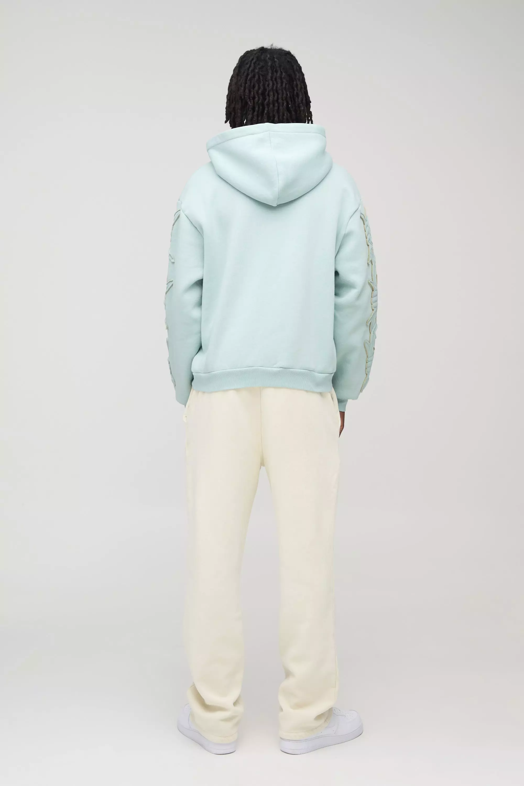 Stone Straight Leg Distressed Washed Jogger alternative image