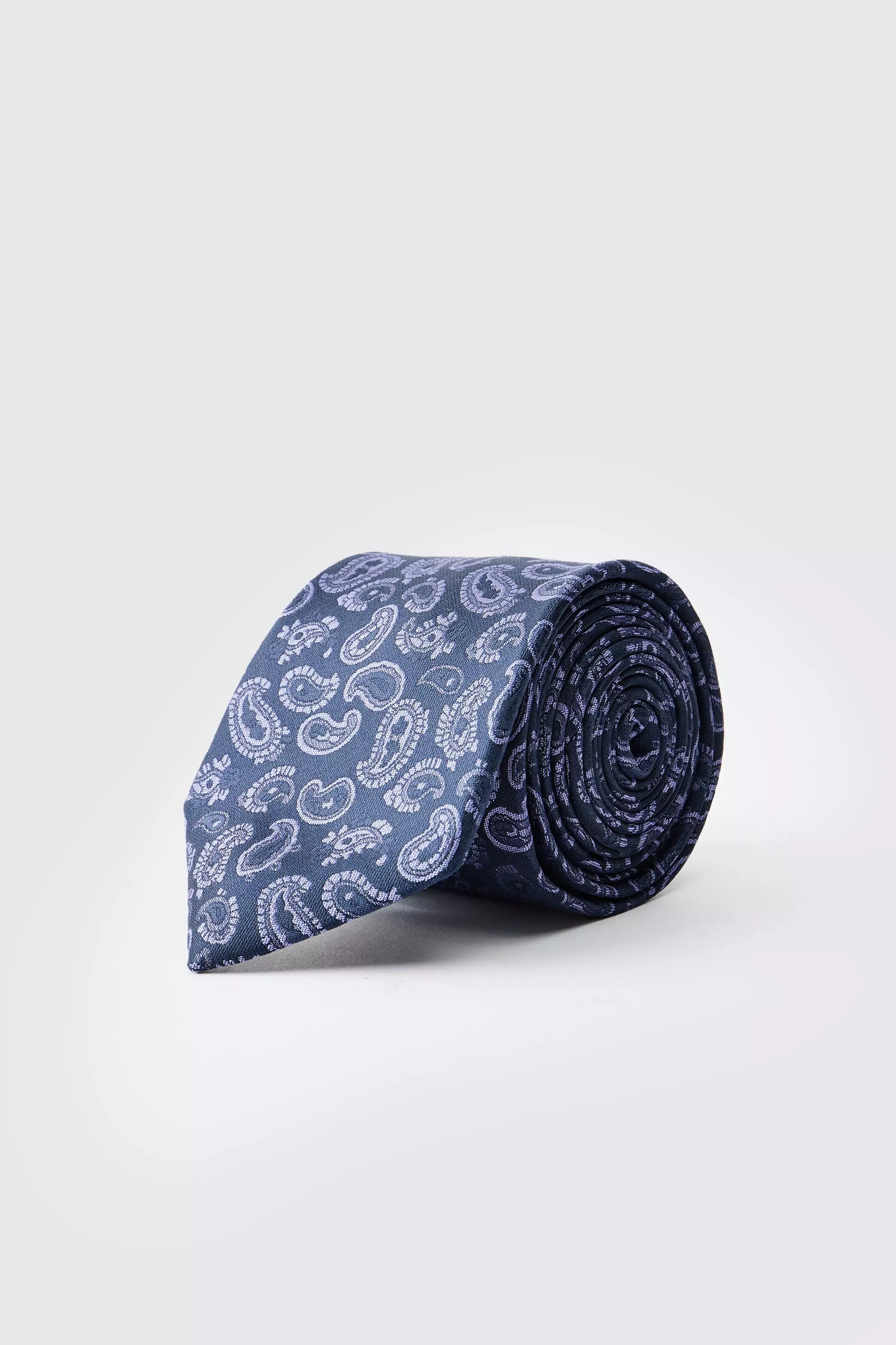 Blue Paisley Satin Tie & Pocket Square alternative image