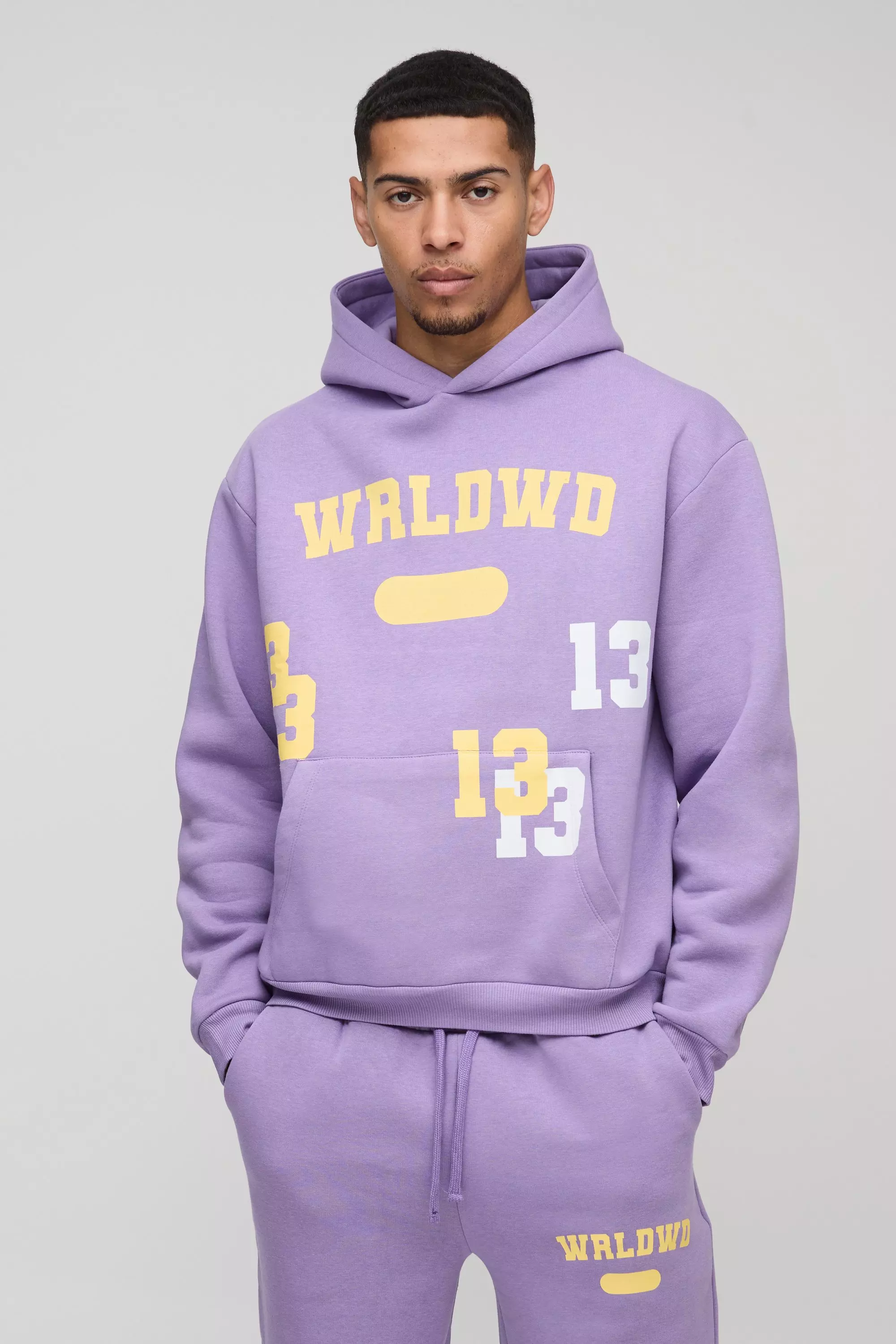 pium♡ Oversized Boxy Zip Through Loopback Hoodie And Wide