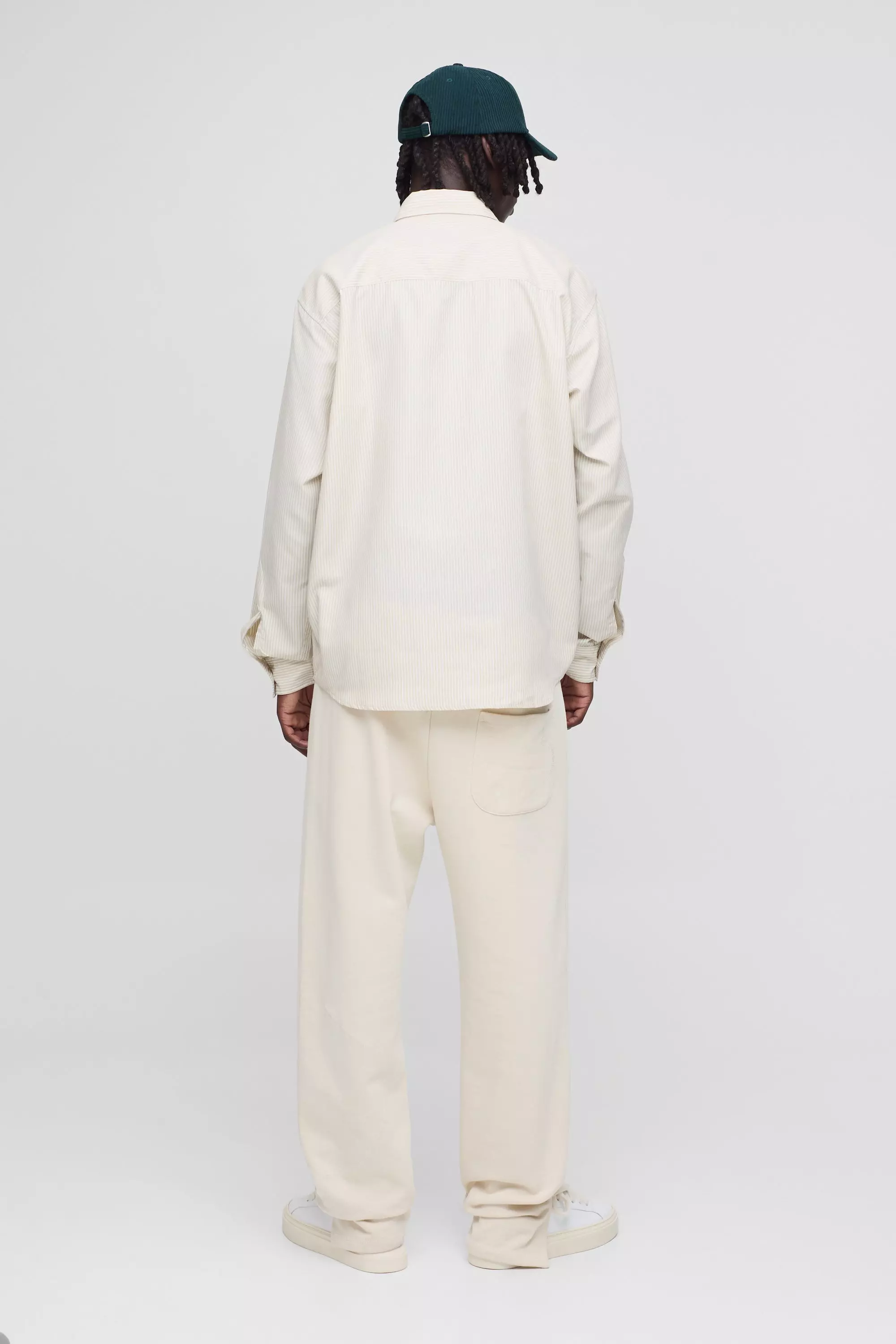 Camicia Super Oversize A Maniche Lunghe A Righe, Stone immagine alternativa