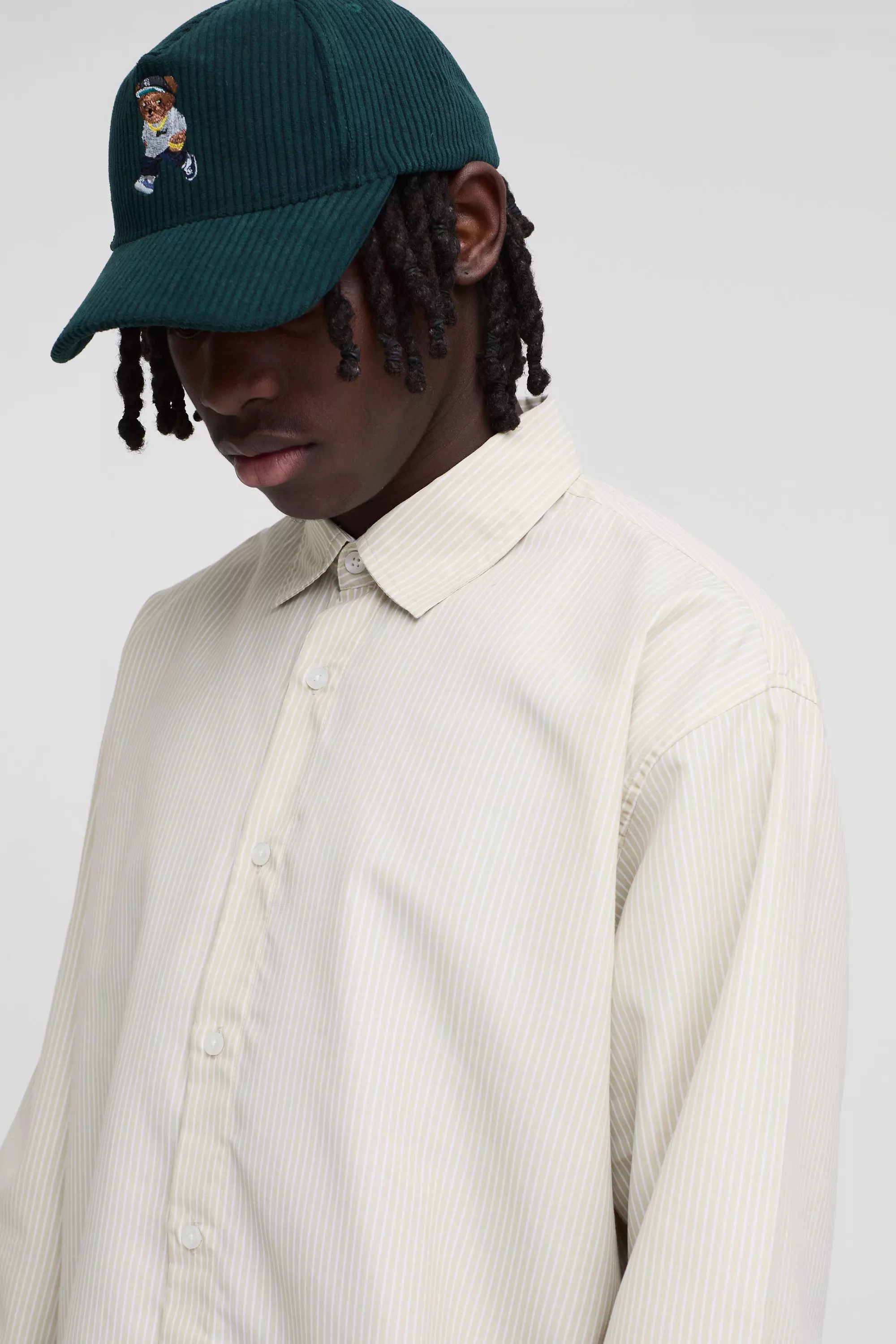 Camicia Super Oversize A Maniche Lunghe A Righe, Stone immagine alternativa