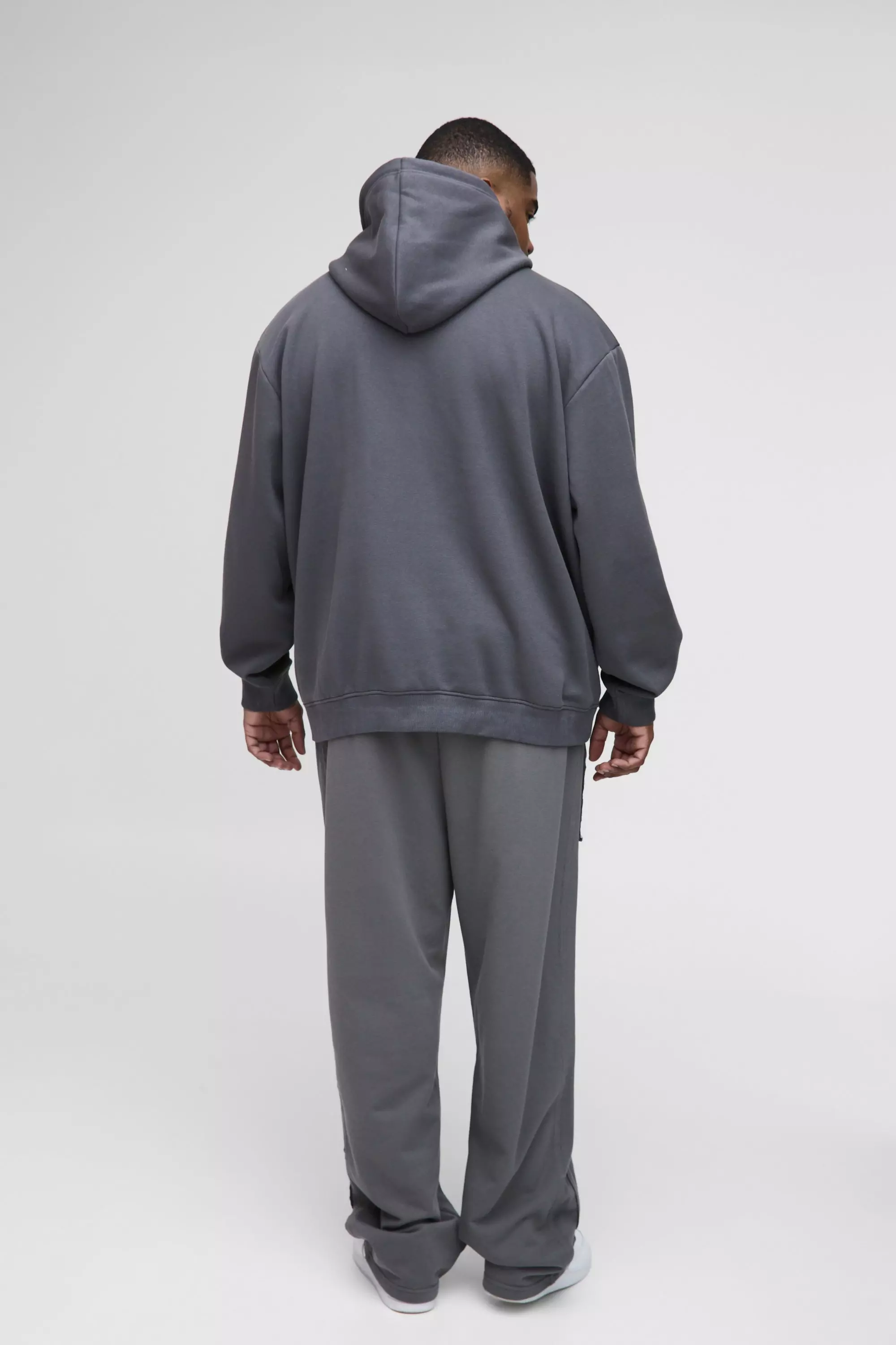 Grande taille - Sweat à capuche oversize, Charcoal autre image