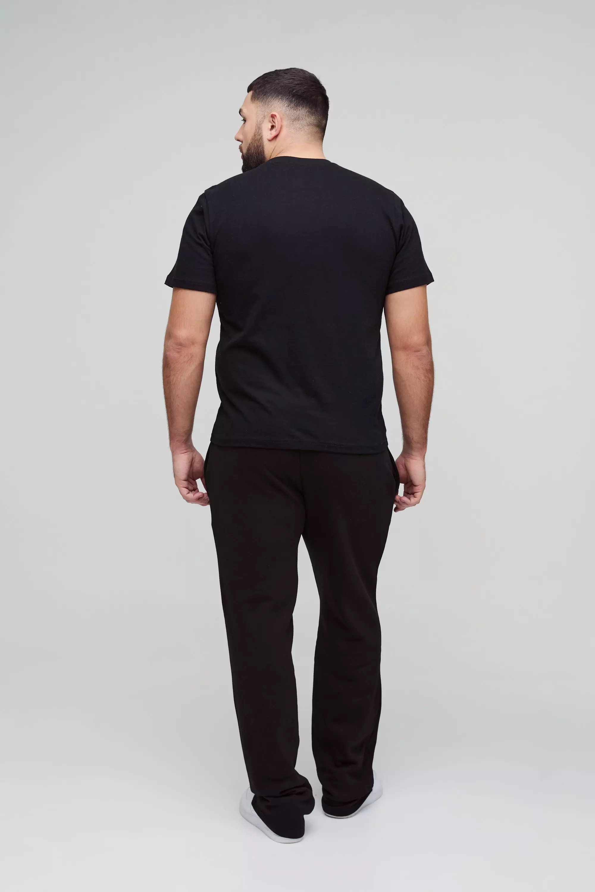 Black Plus Slim Homme Stacked Flare Sweatpants alternative image