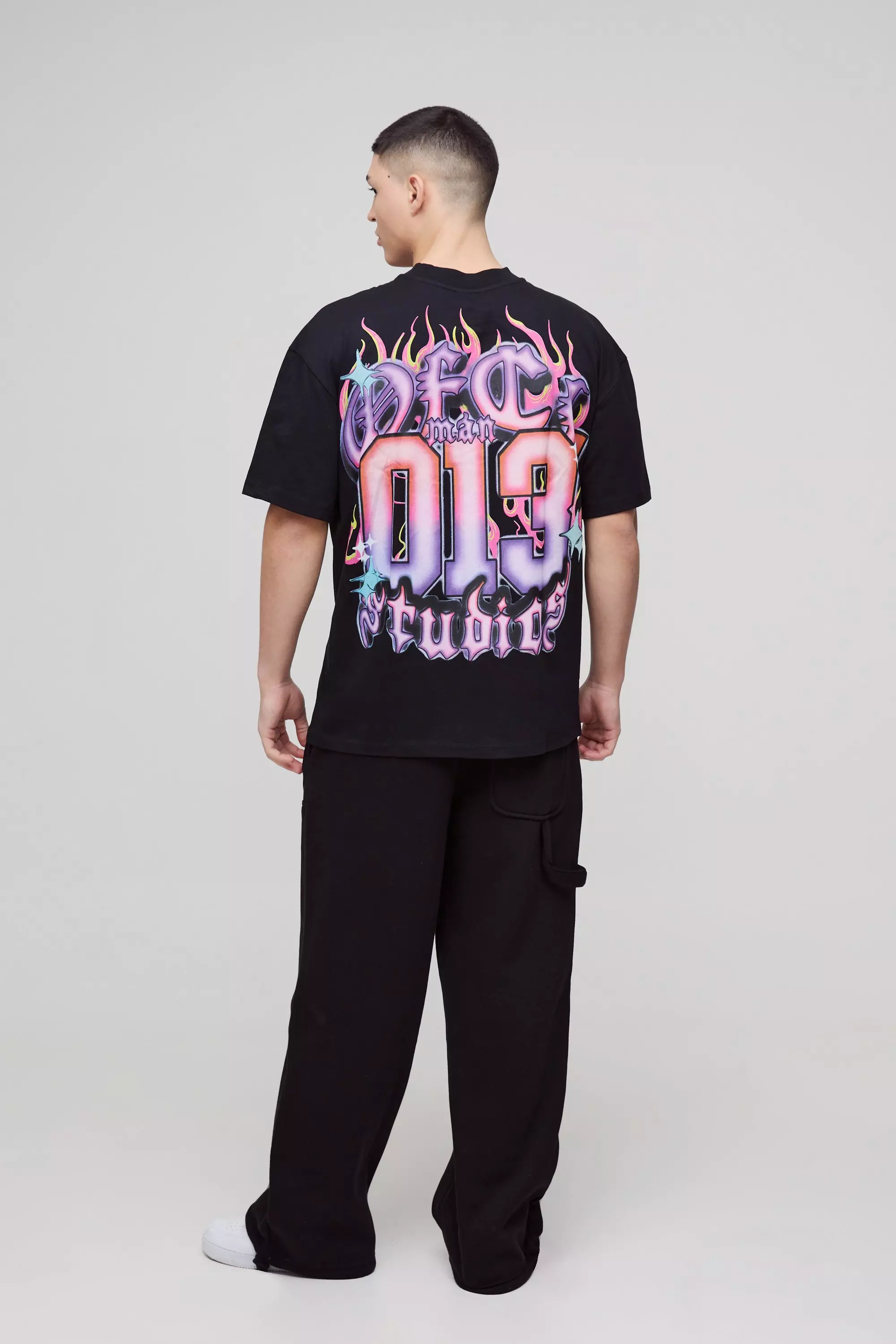 T-shirt oversize imprimé - Ofcl, Black autre image