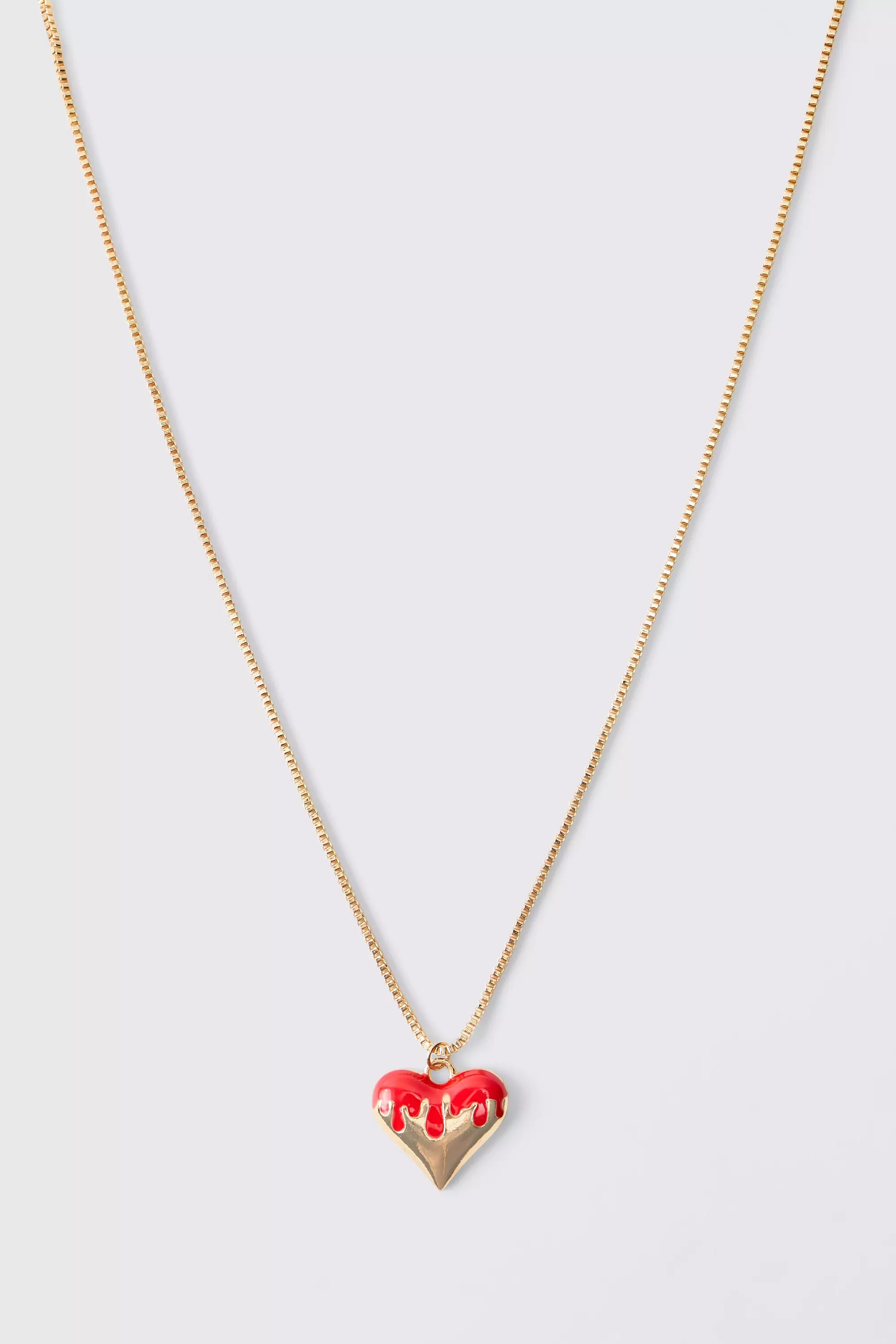 Goldene Kette mit Herz-Anhänger, Gold alternatives Bild